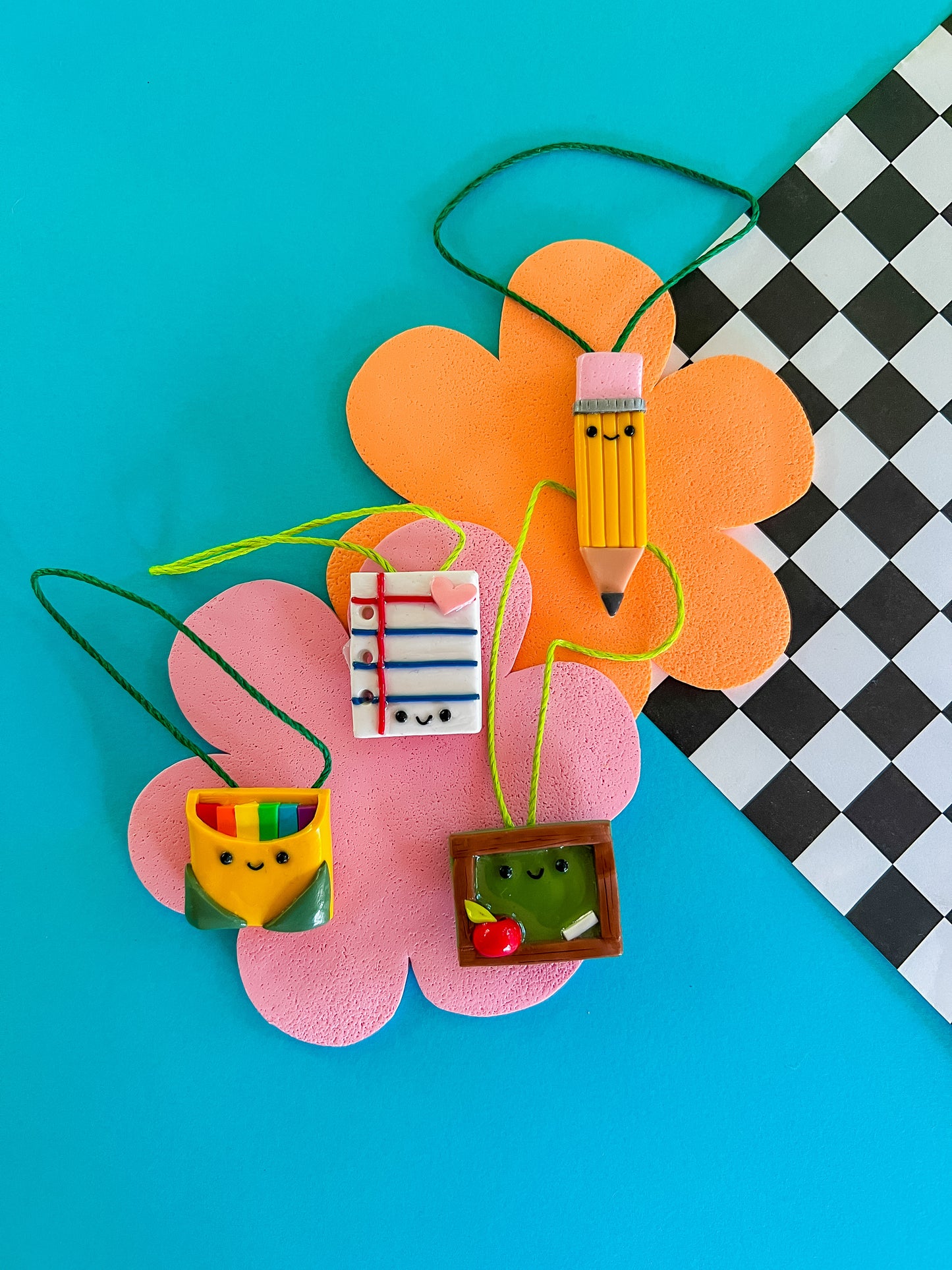 Back to School Set | Clay School Magnet & Ornament