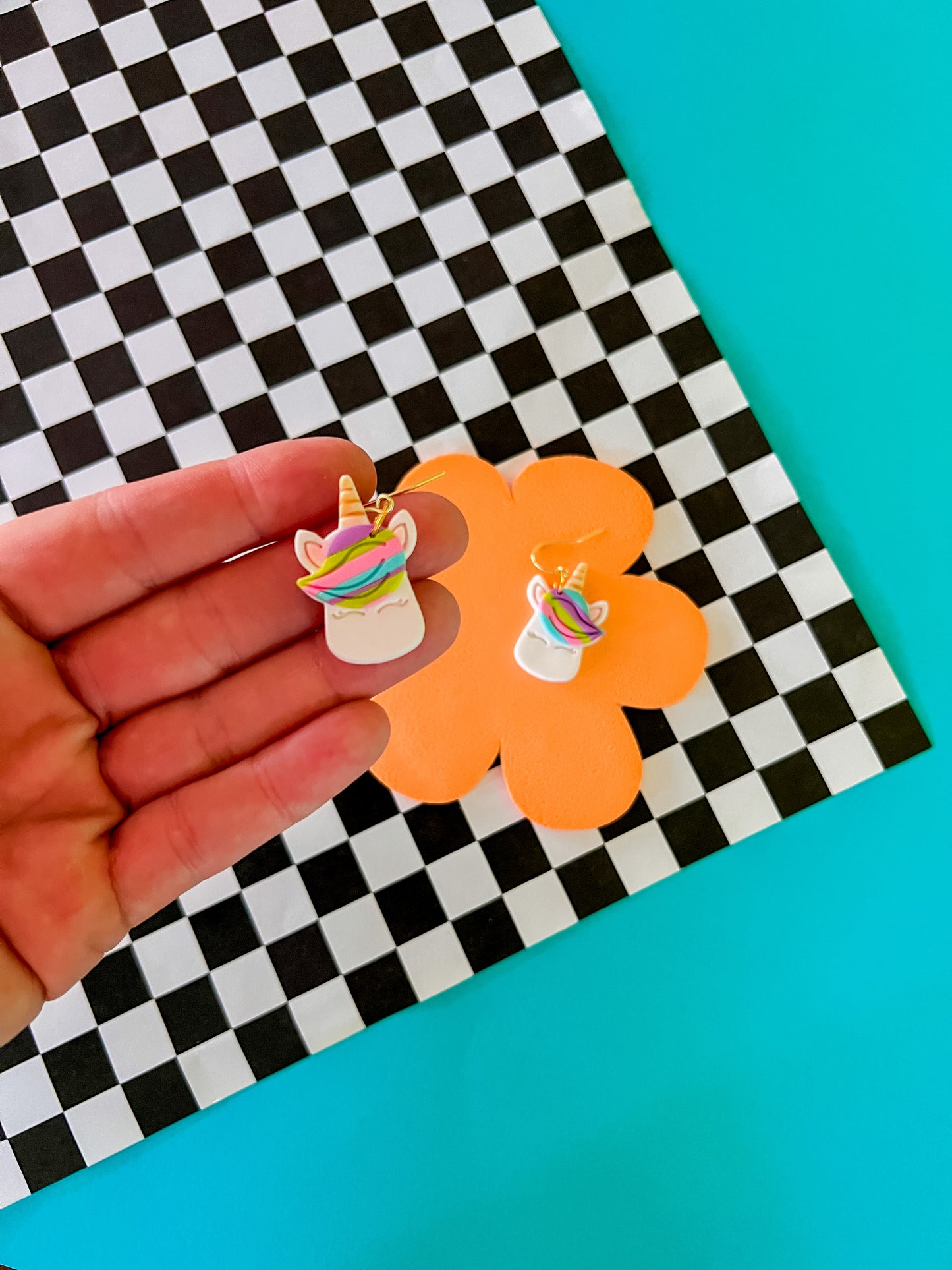 Uma Unicorn Earrings | Clay Earrings