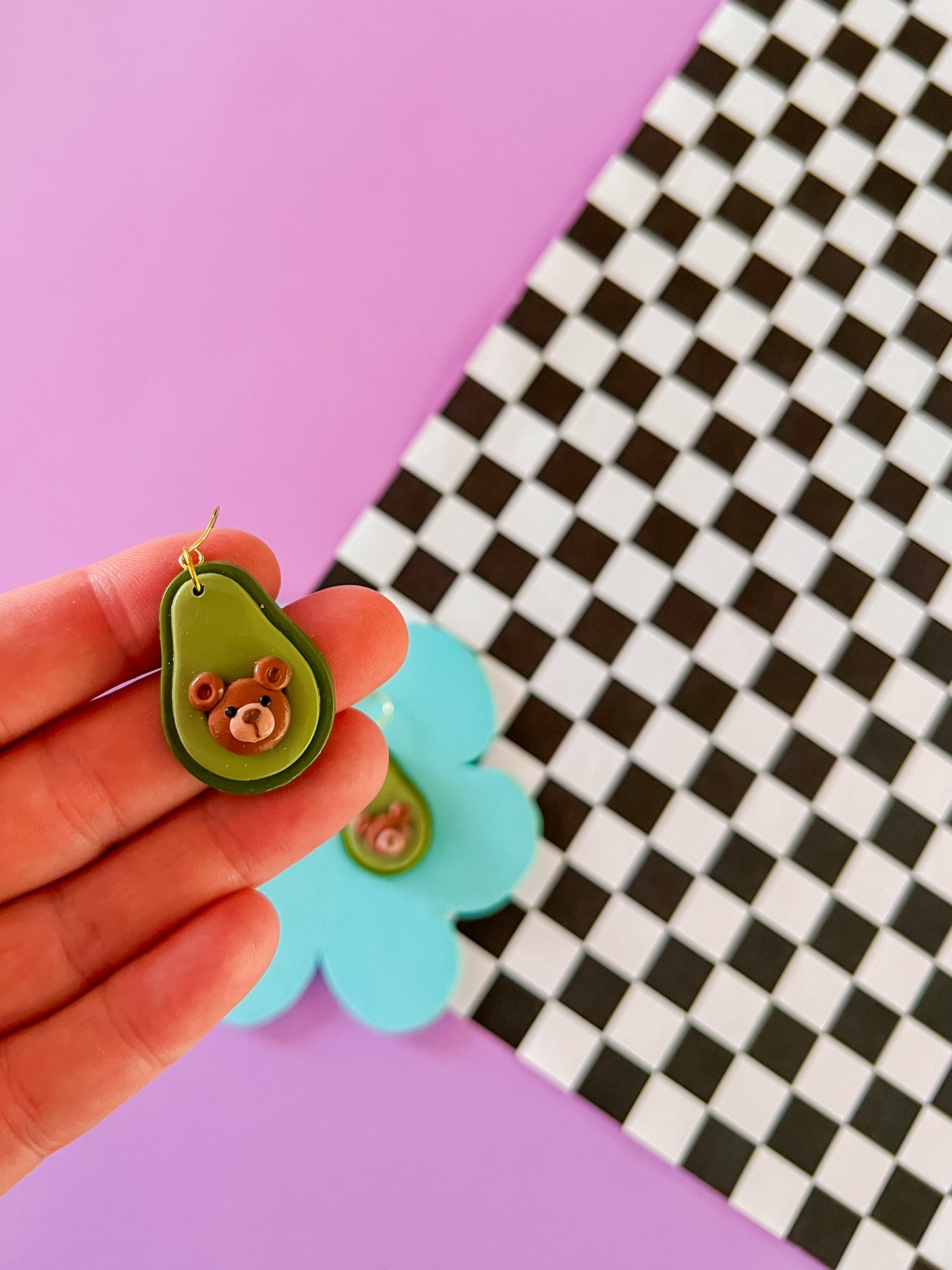 Benny | Clay Avocado Earrings