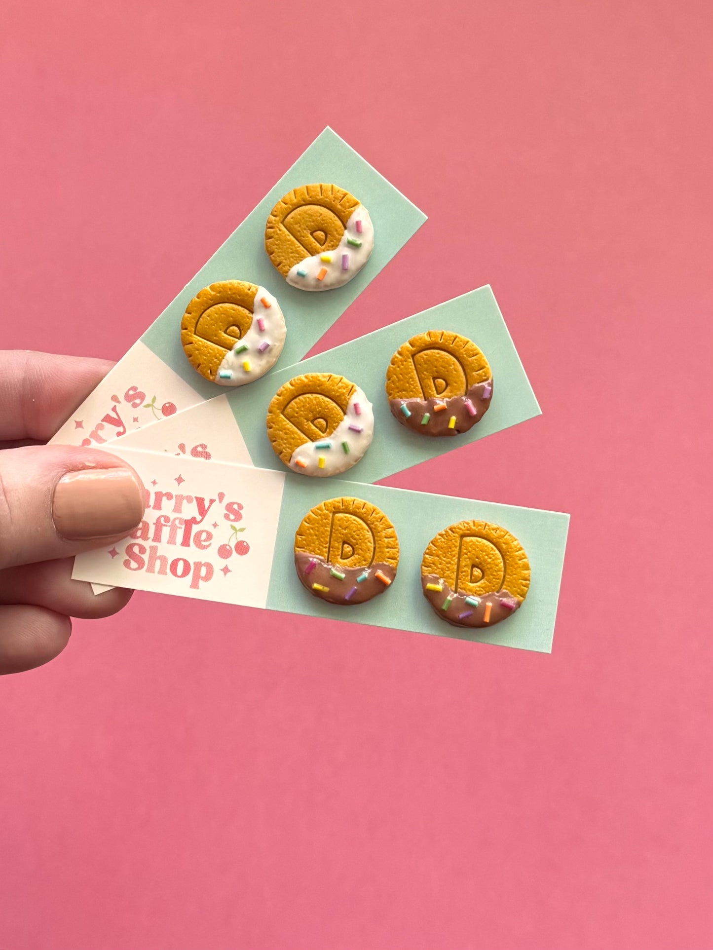 Dunkaroo Cookie Stud Earrings | Clay Earrings