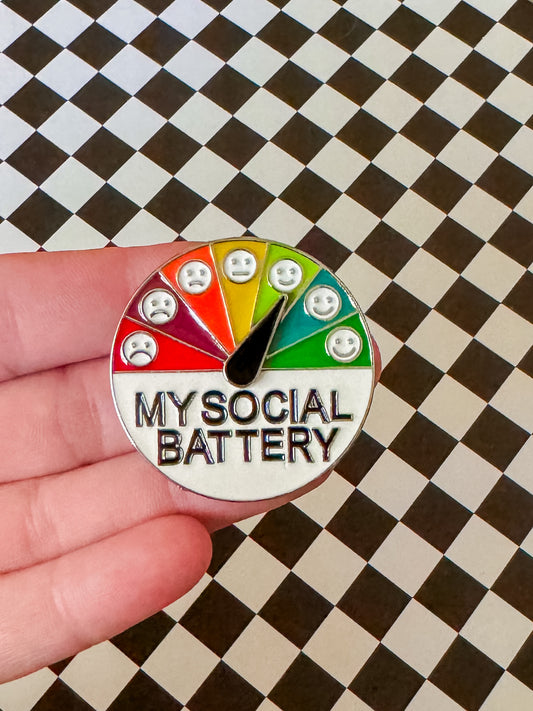 Social Battery Pin | Enamel Pin