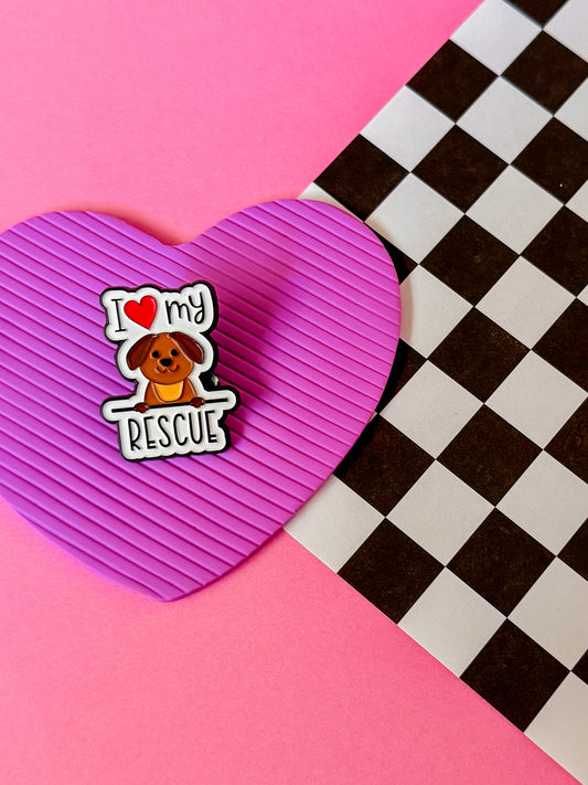 I Love my Rescue Pin | Enamel Pin