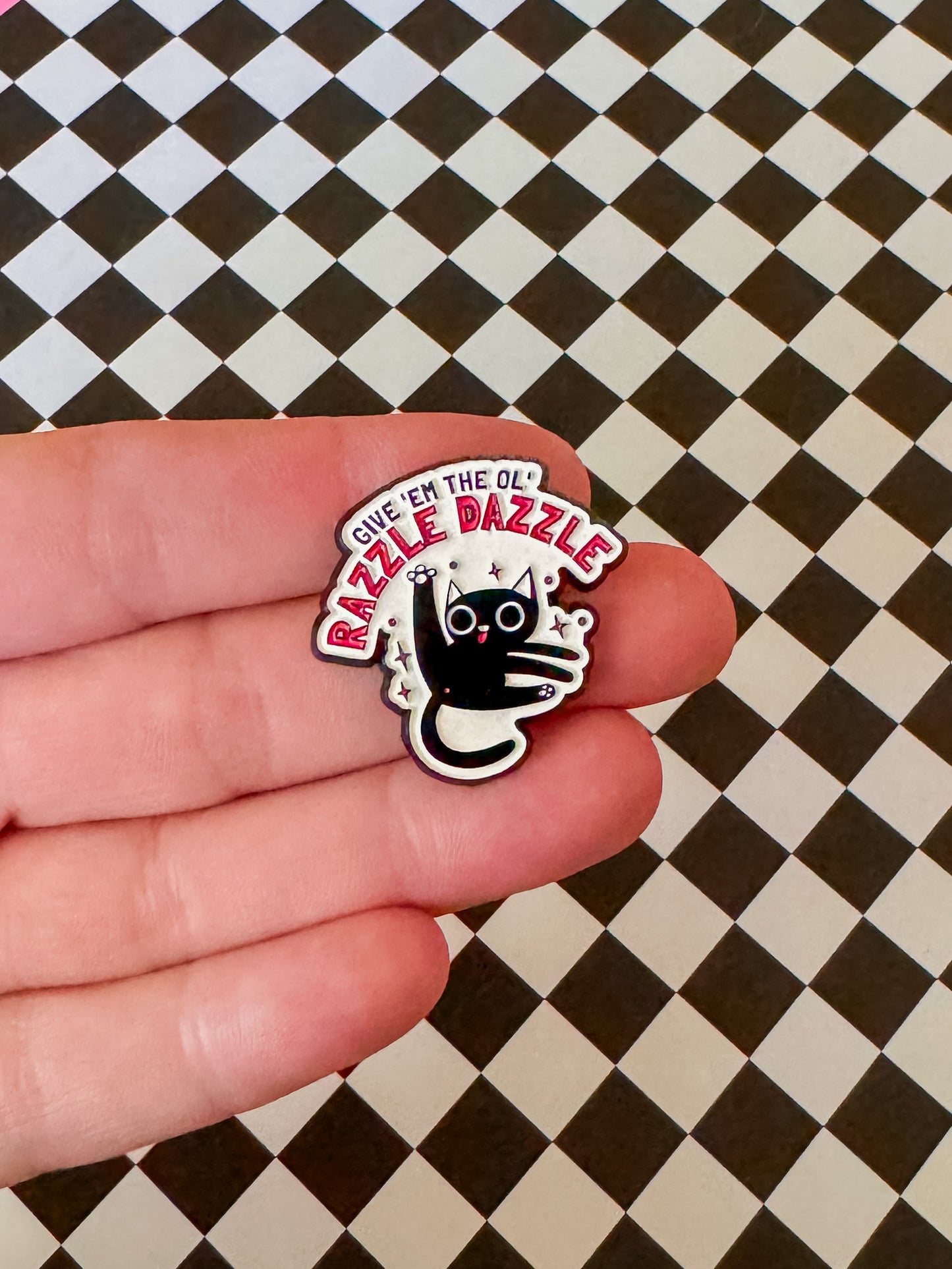 Razzle Dazzle Cat Pin | Enamel Pin
