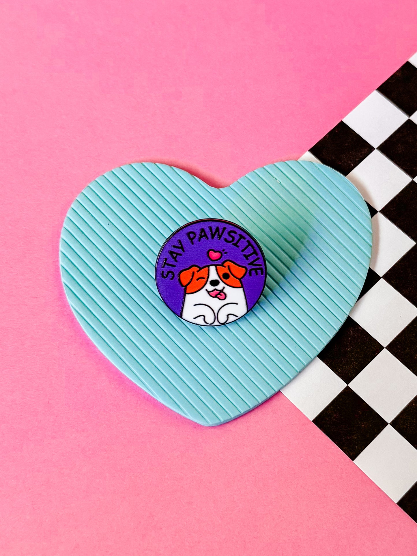Stay Pawsitive Pin | Enamel Pin