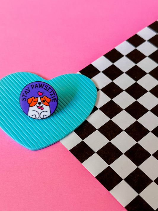 Stay Pawsitive Pin | Enamel Pin