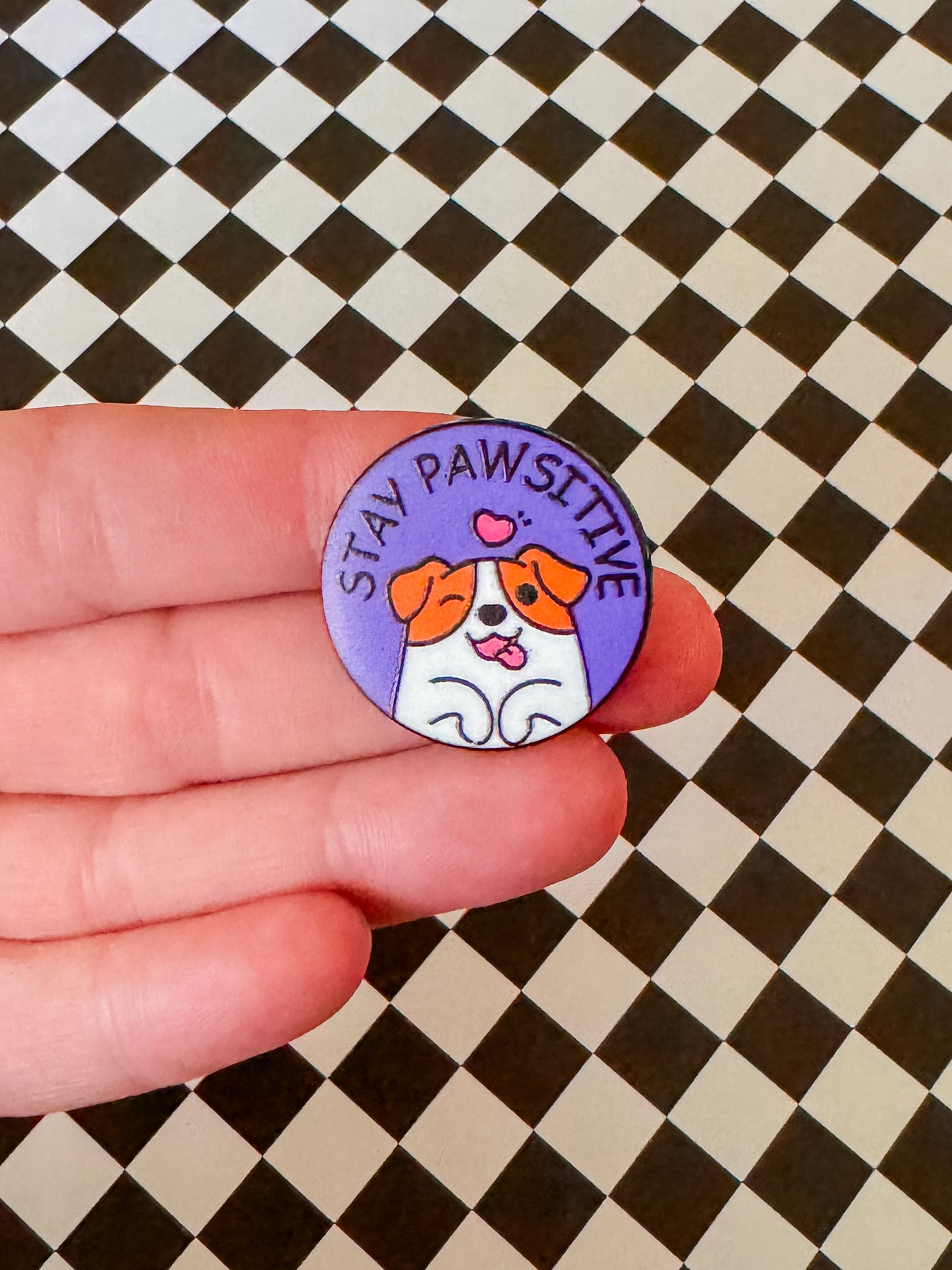 Stay Pawsitive Pin | Enamel Pin