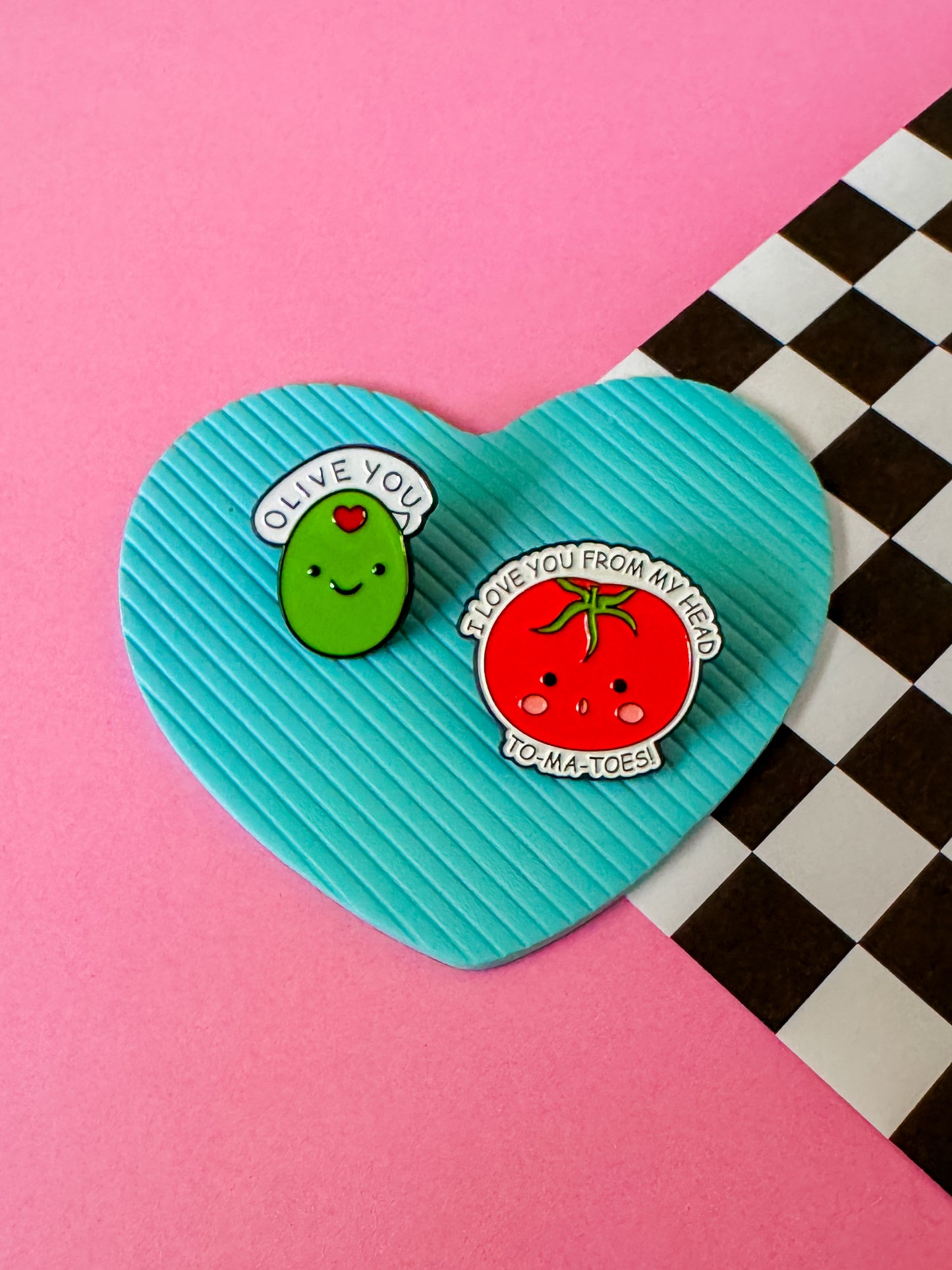 Olive & Tomato Love | Enamel Pin