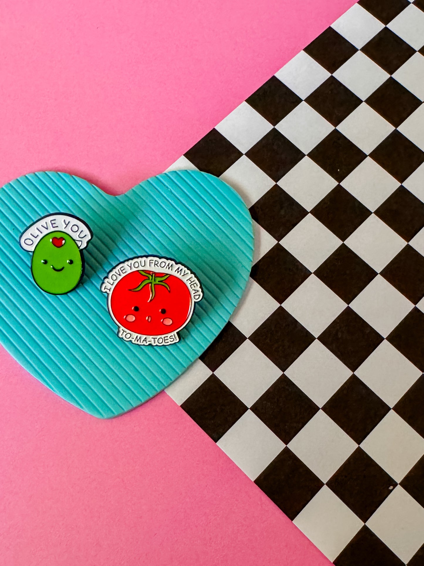 Olive & Tomato Love | Enamel Pin