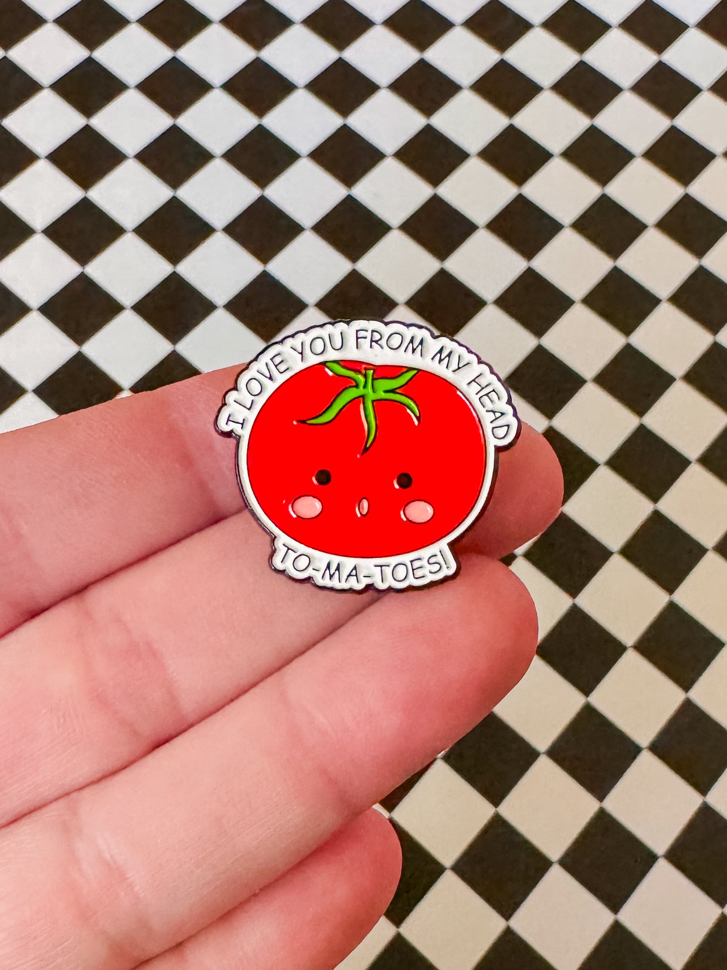 Olive & Tomato Love | Enamel Pin