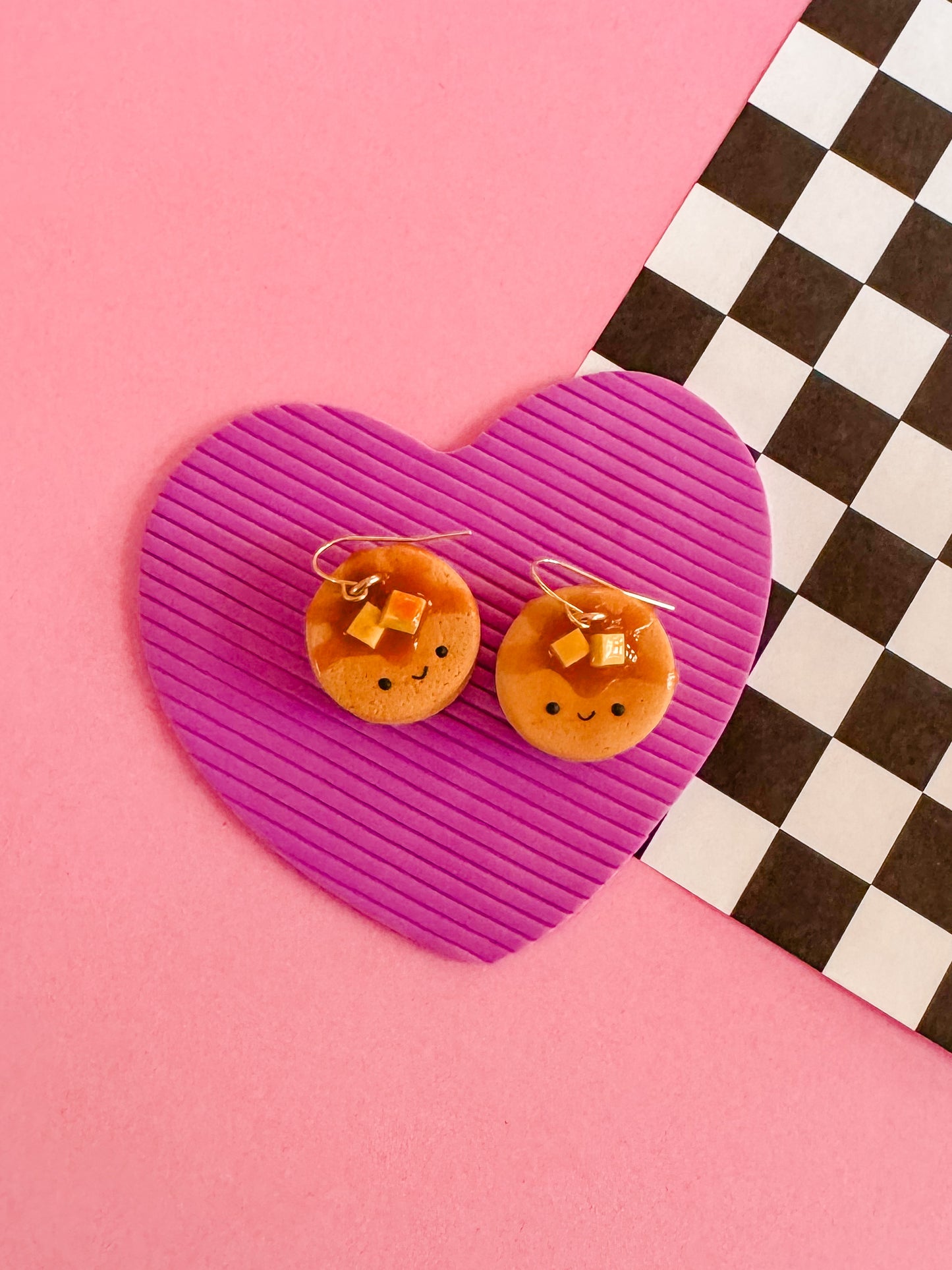 Poppy Pancake | Polymer Clay Earrings
