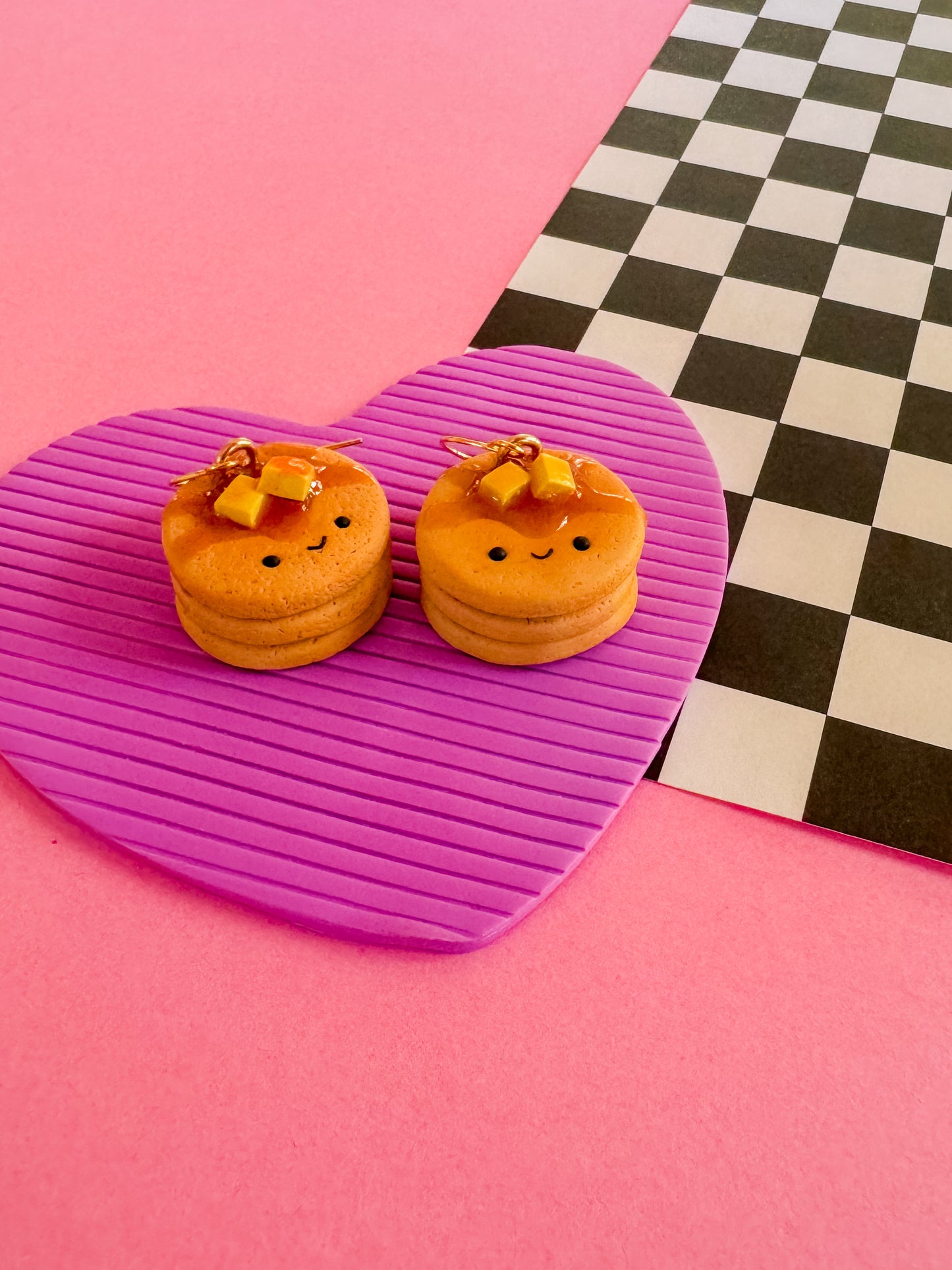 Poppy Pancake | Polymer Clay Earrings