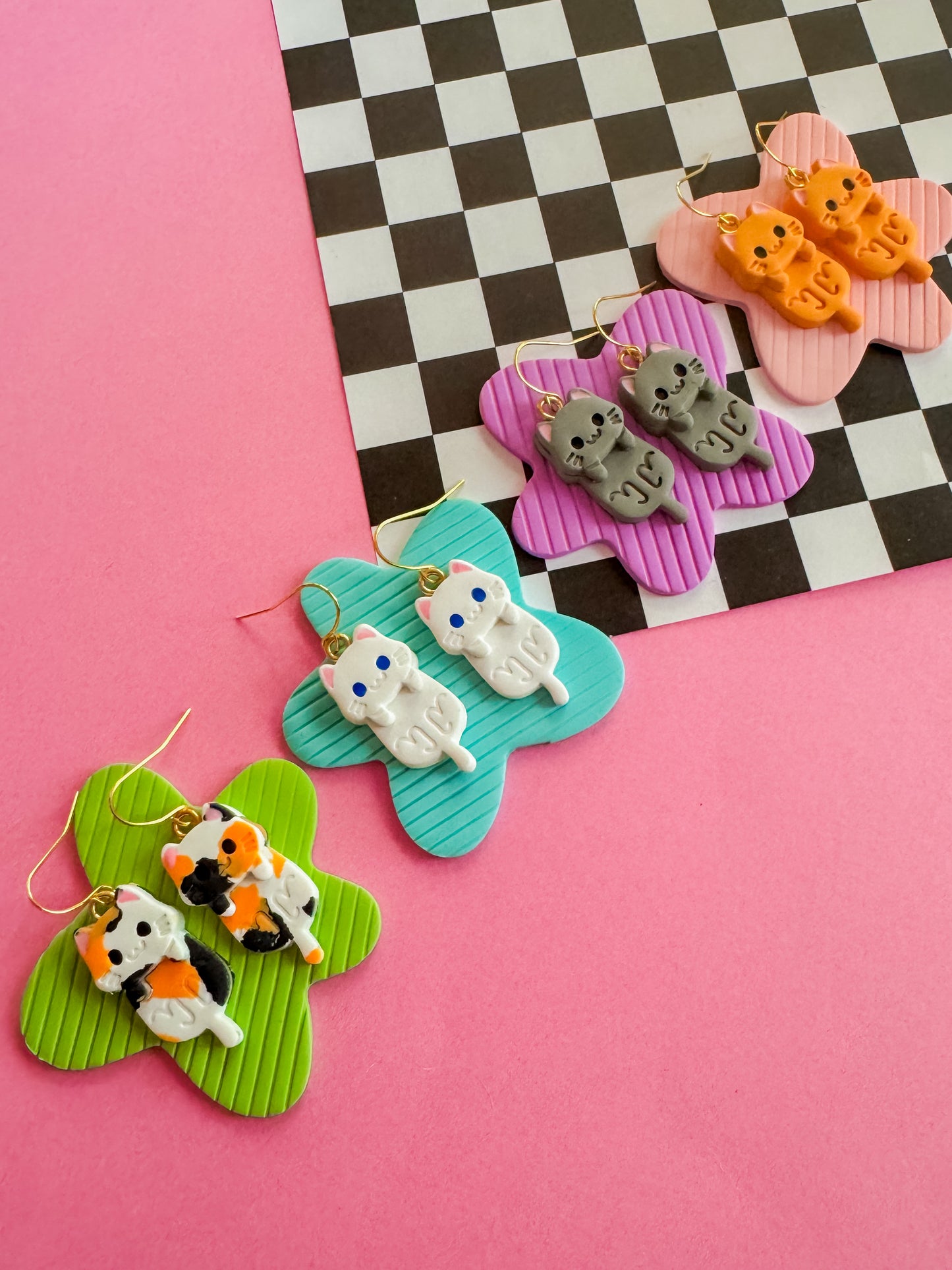 Kitty Cat Earrings | Polymer Clay Earrings