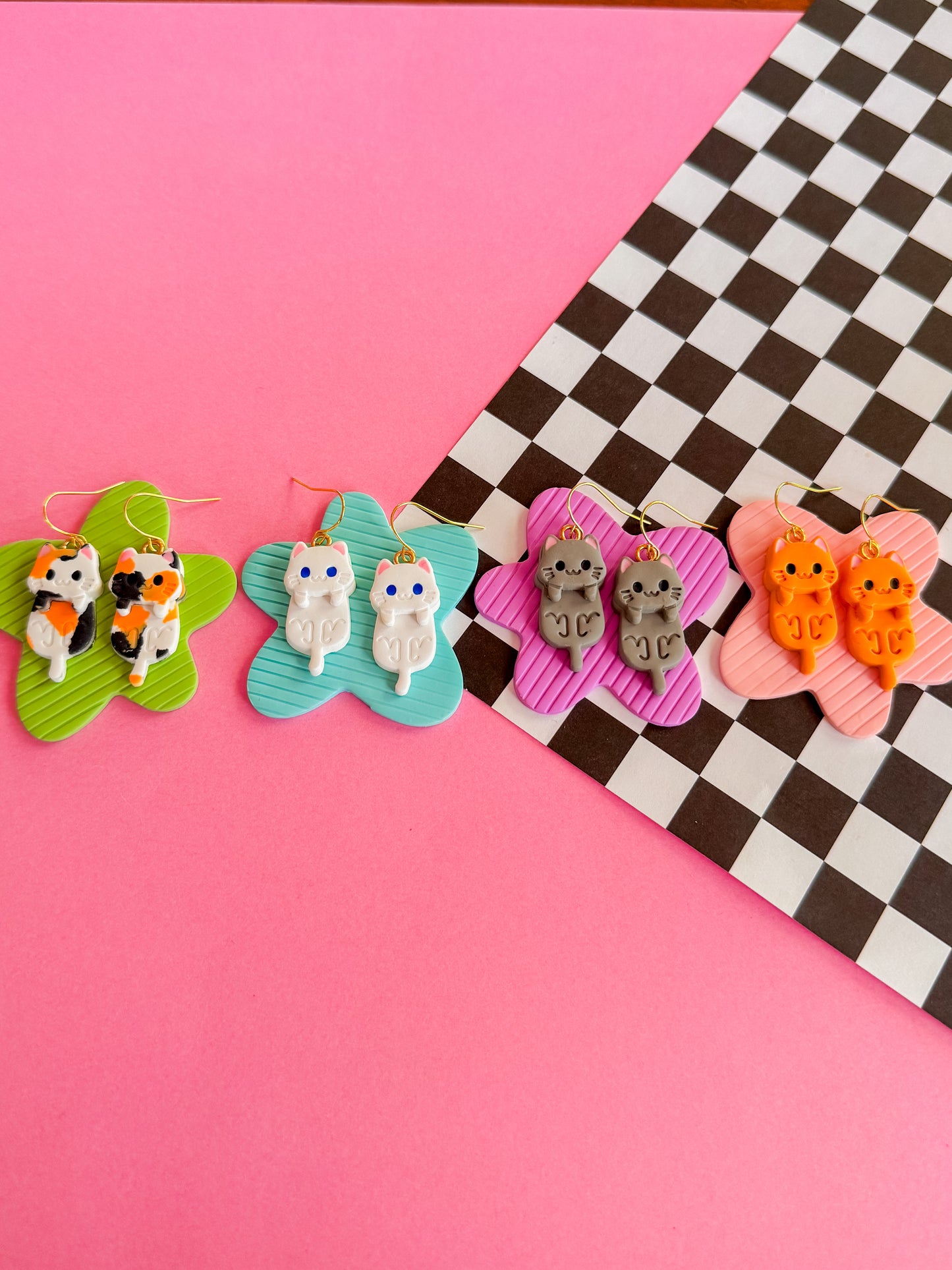 Kitty Cat Earrings | Polymer Clay Earrings