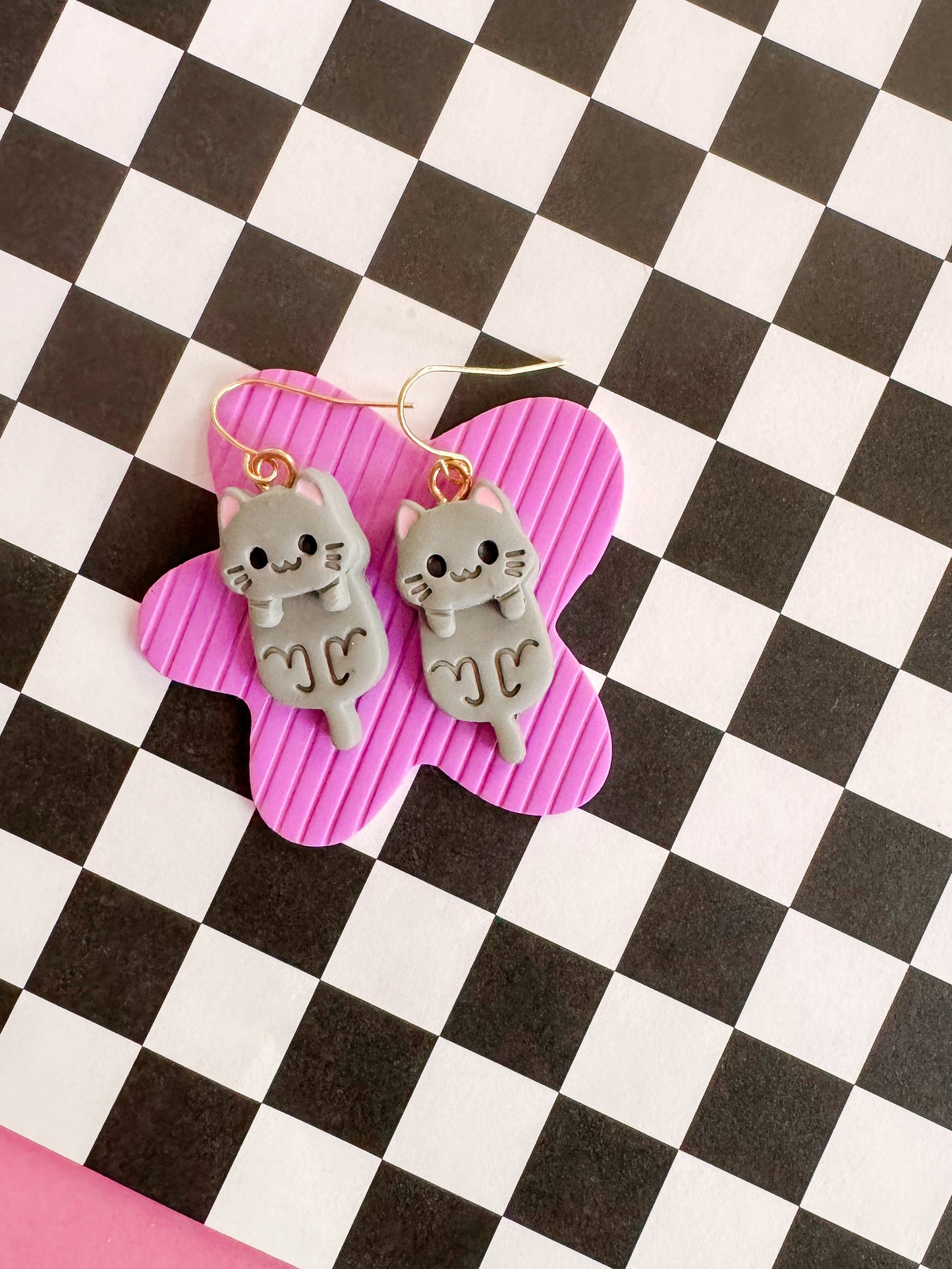Kitty Cat Earrings | Polymer Clay Earrings