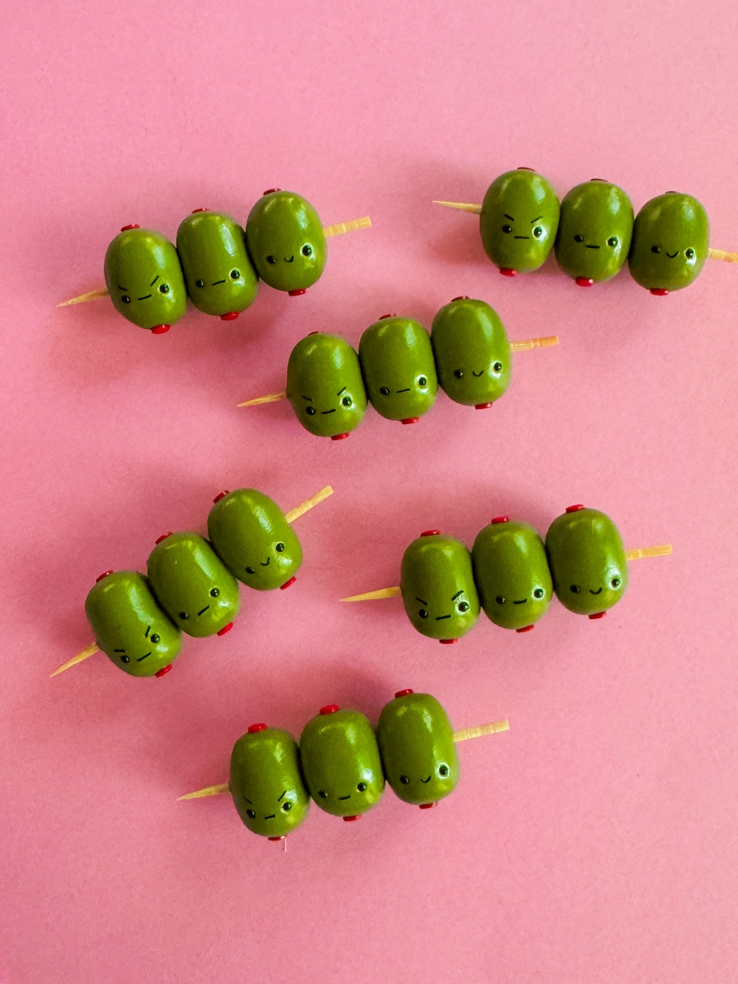 Martini Olive Trio | Polymer Clay Magnet
