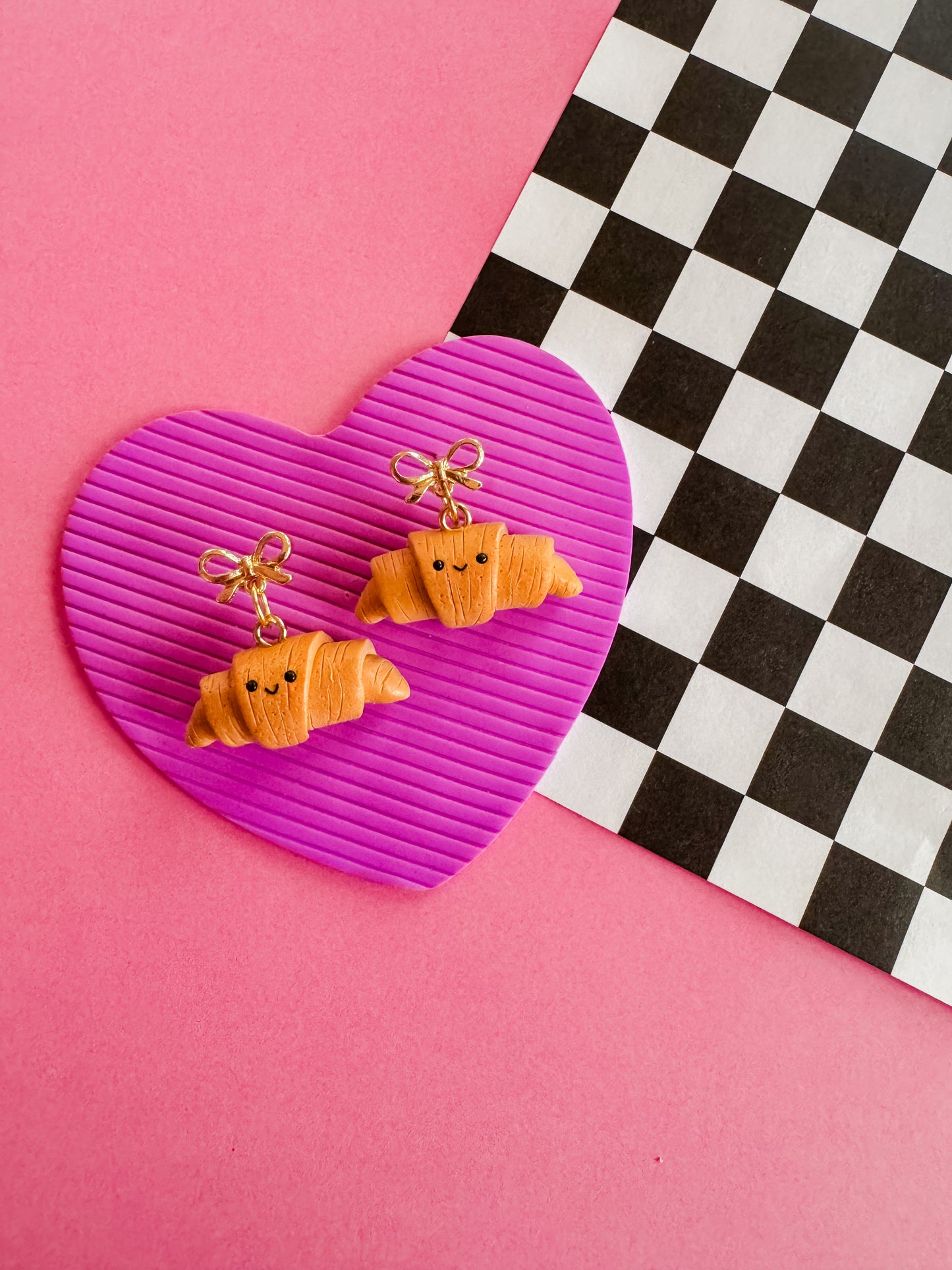 Krissy Croissant Earrings | Polymer Clay Earrings