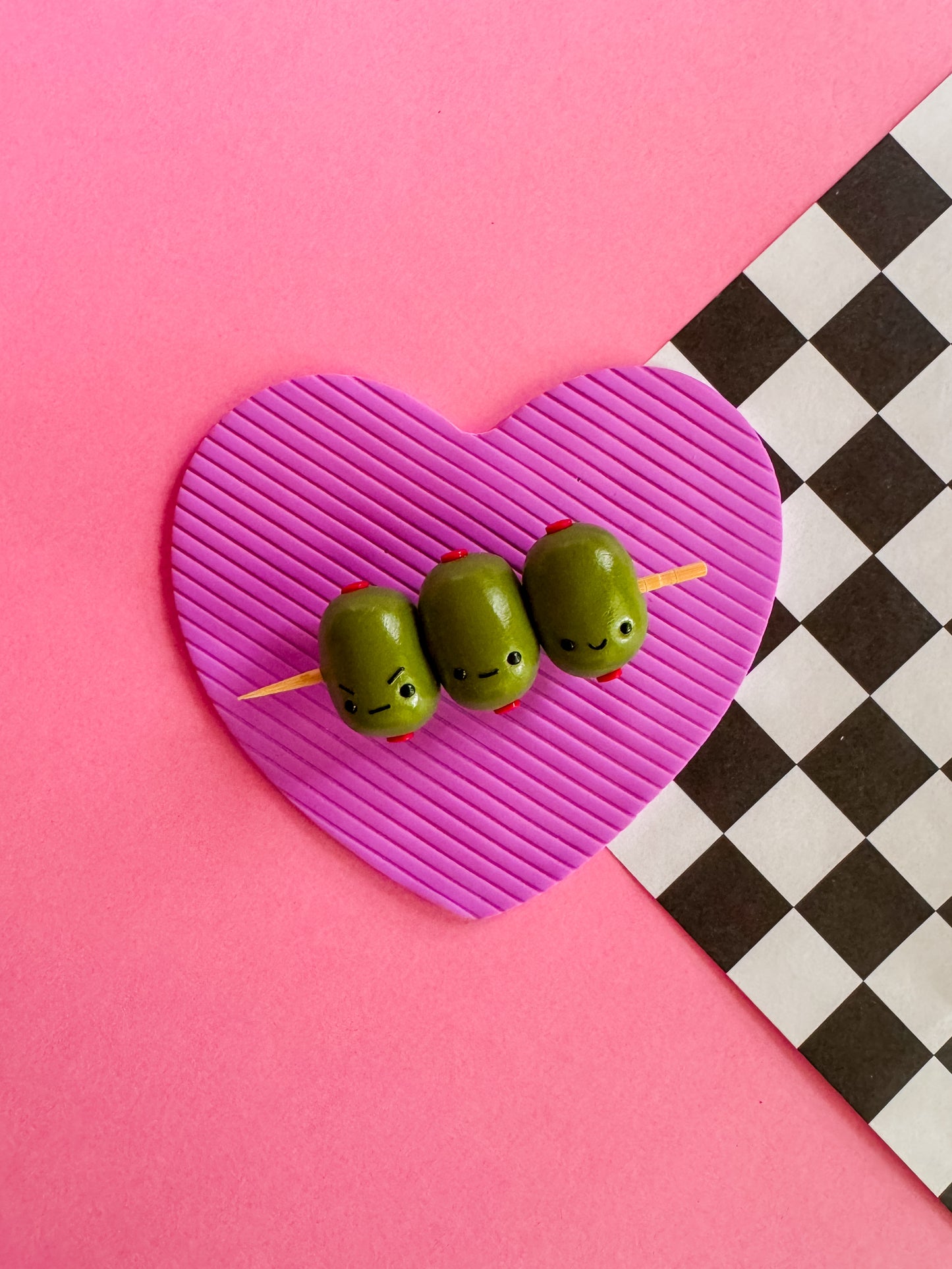 Martini Olive Trio | Polymer Clay Magnet