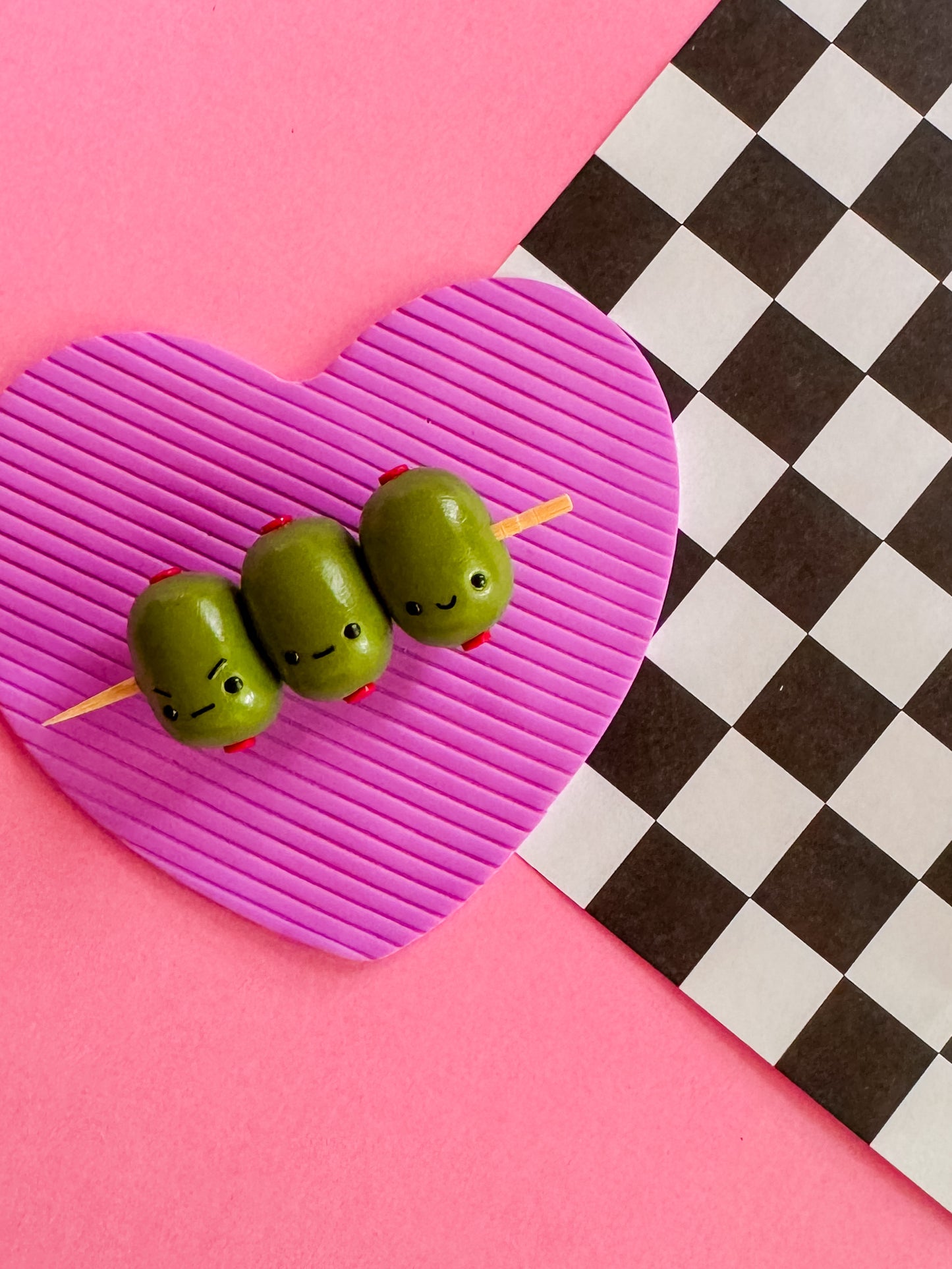 Martini Olive Trio | Polymer Clay Magnet