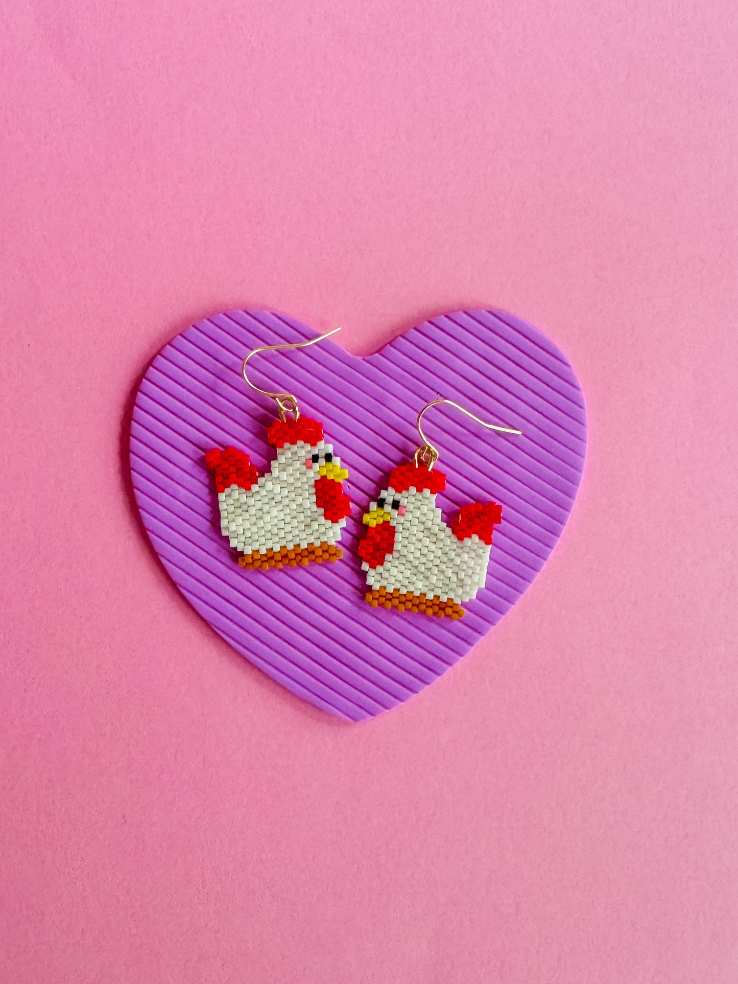 Lady Cluck | Beaded Earrings