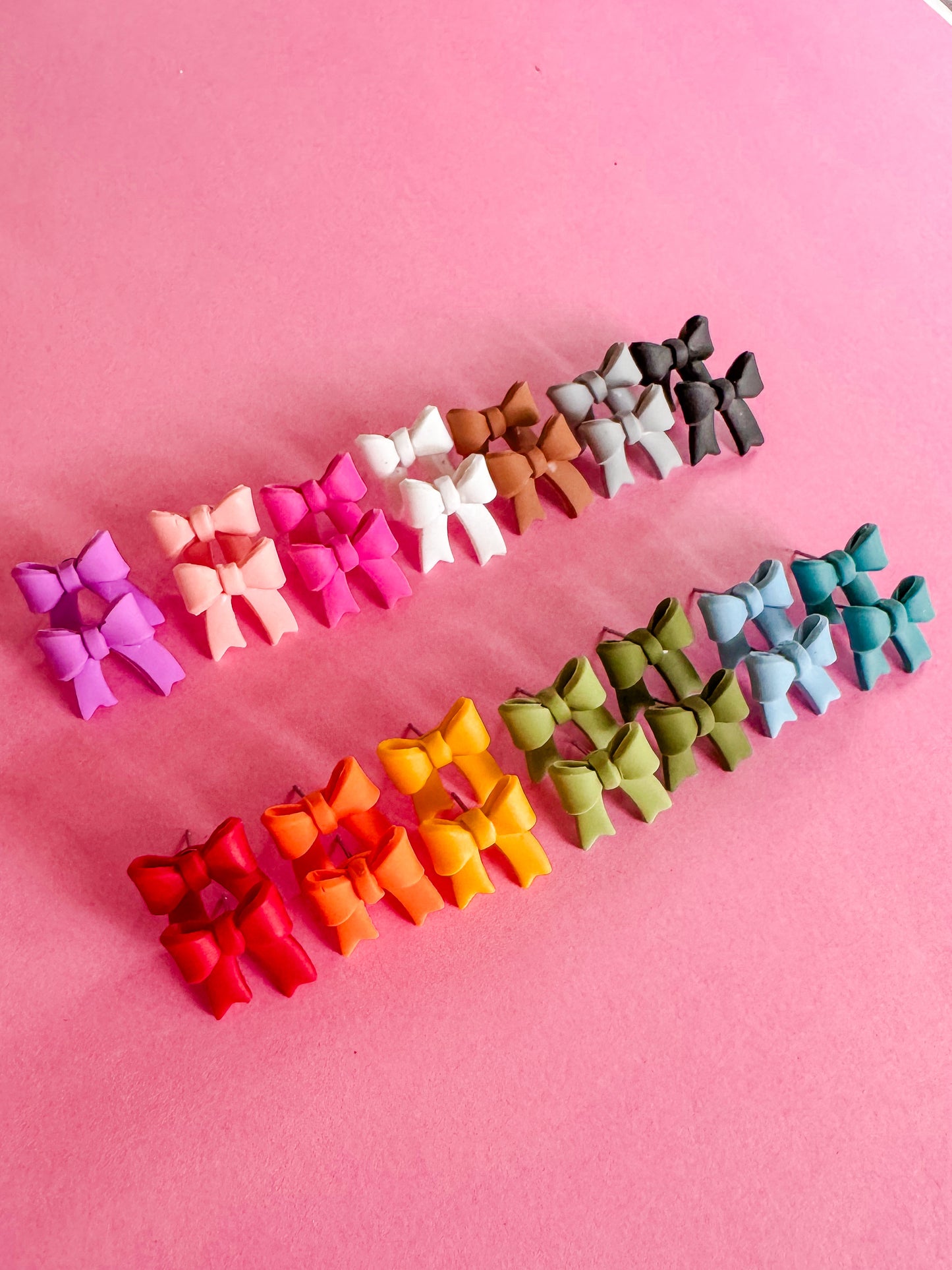 Baby Billie Bow Earrings | Polymer Clay Earrings