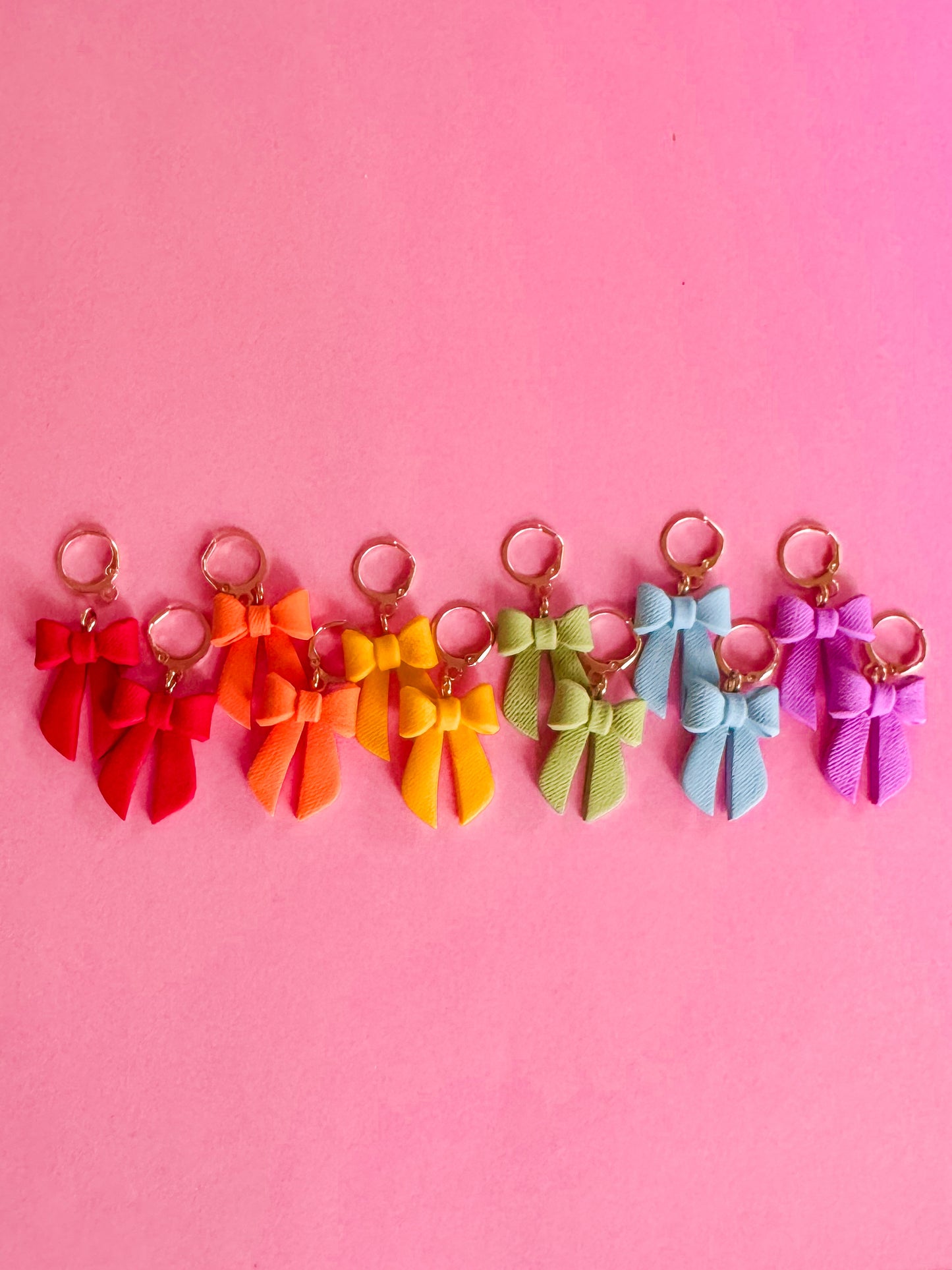 Billie Bow Earrings | Polymer Clay Earrings