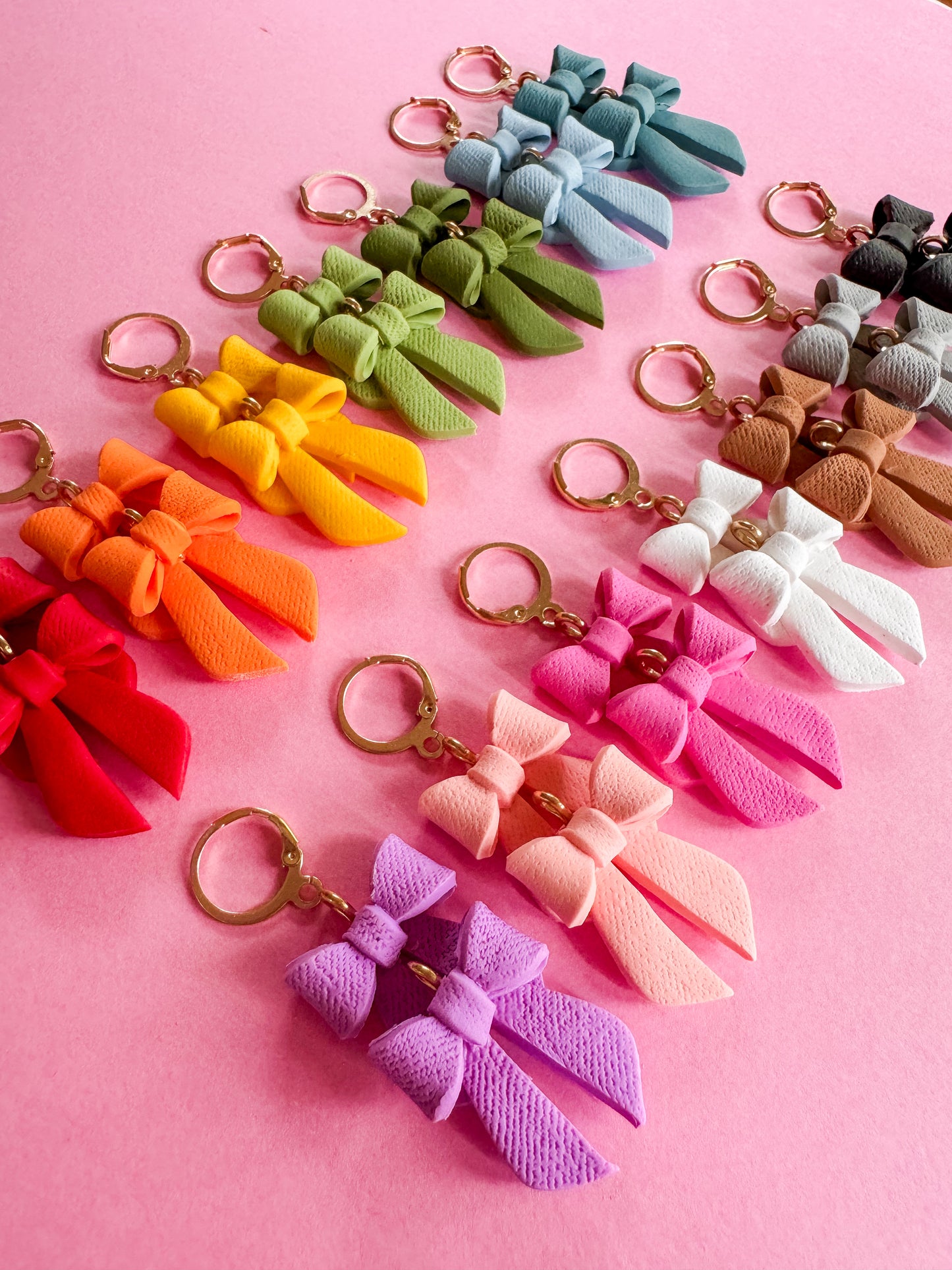 Billie Bow Earrings | Polymer Clay Earrings