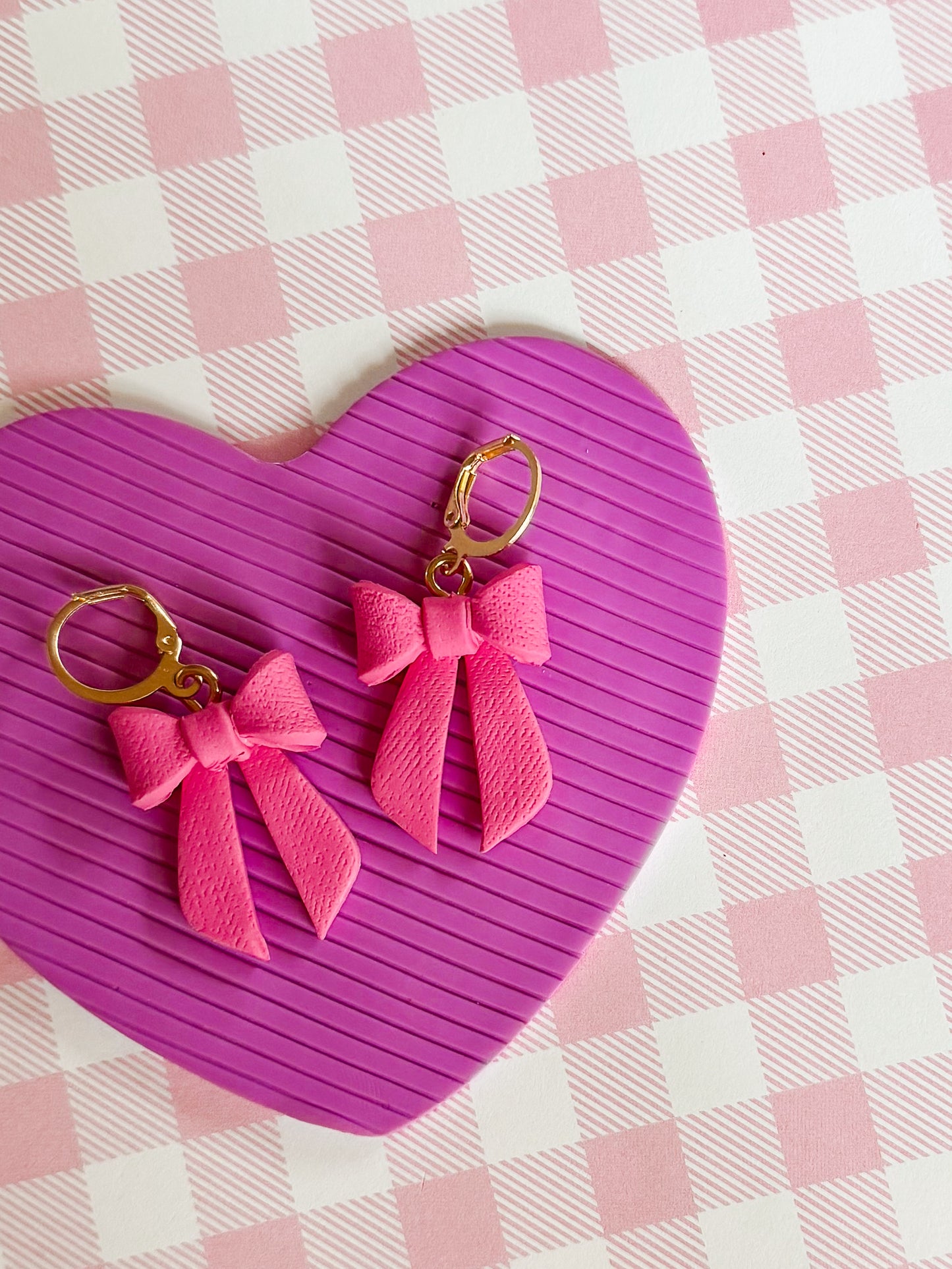 Billie Bow Earrings | Polymer Clay Earrings