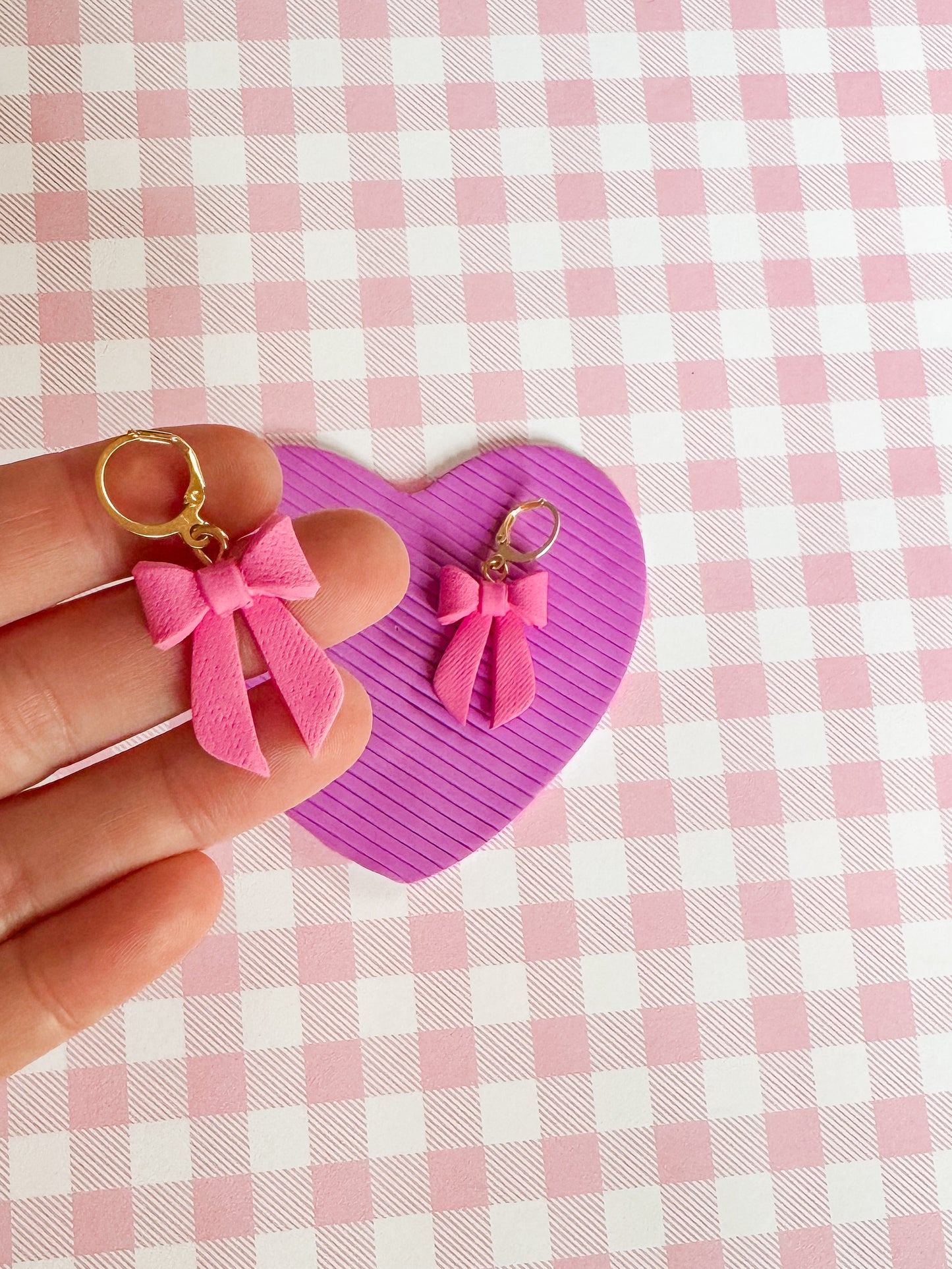 Billie Bow Earrings | Polymer Clay Earrings