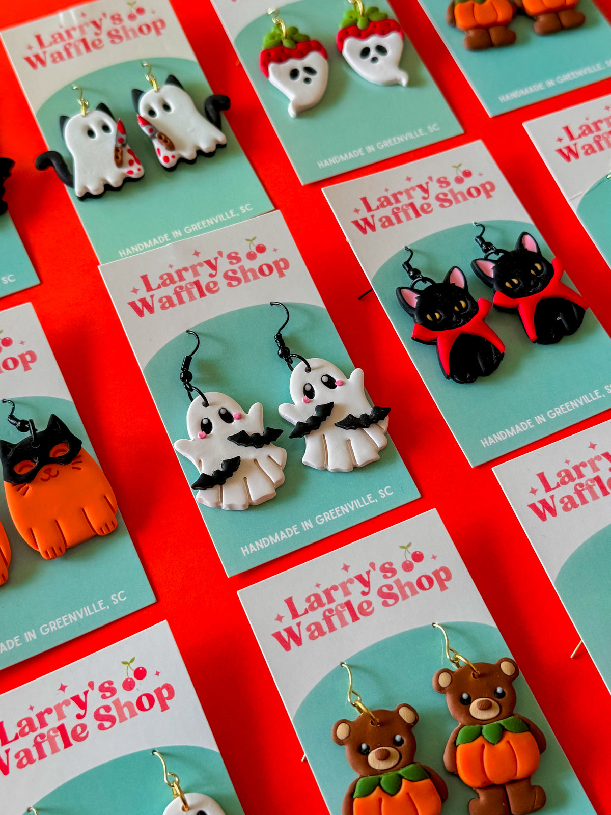 Gnome Stud Earrings | Clay Halloween Earrings