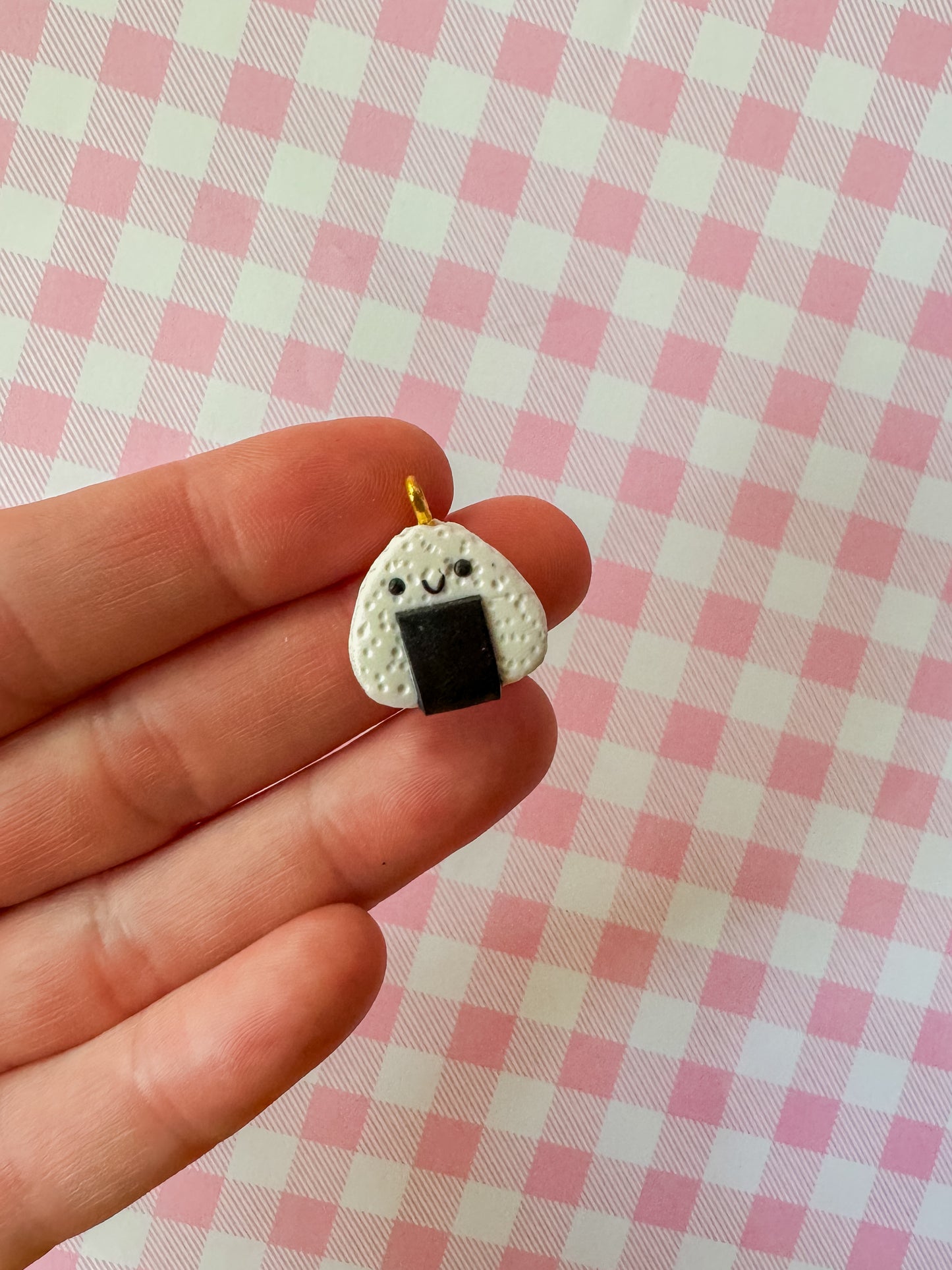 Onigiri Charm Necklace | Clay Charm Necklace