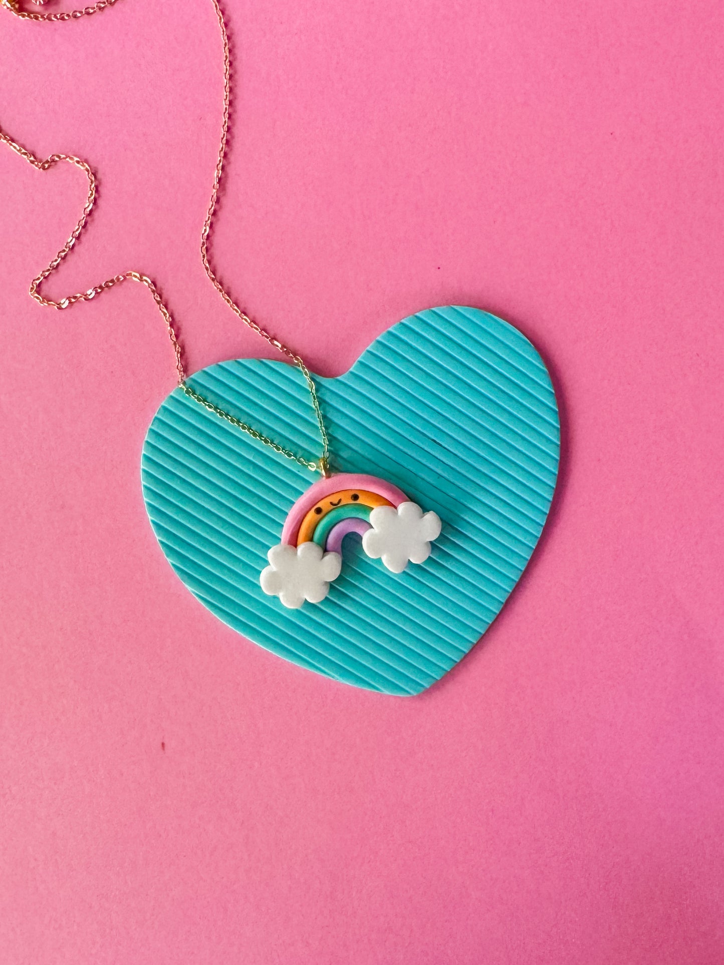 Rainbow Charm Necklace | Clay Charm Necklace