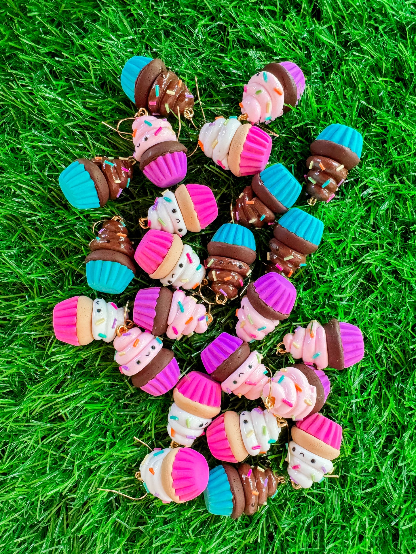 Cassie Cupcake | Polymer Clay Earrings