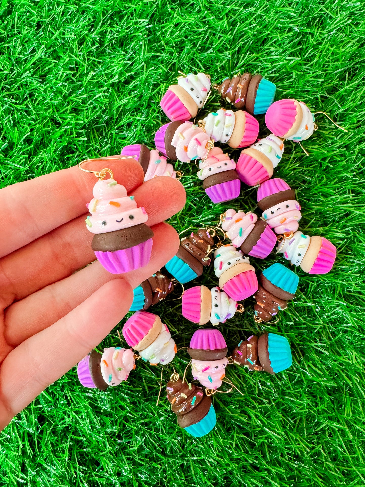 Cassie Cupcake | Polymer Clay Earrings