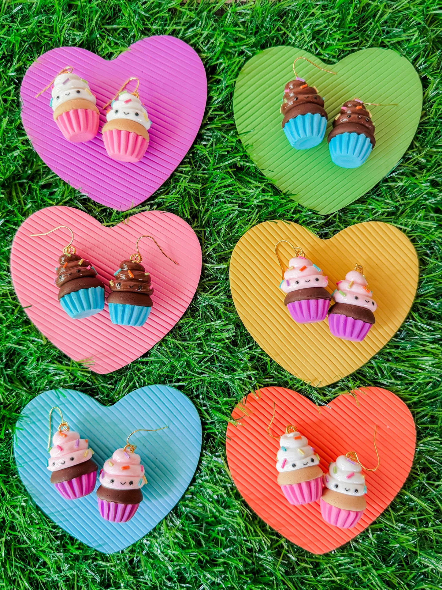 Cassie Cupcake | Polymer Clay Earrings