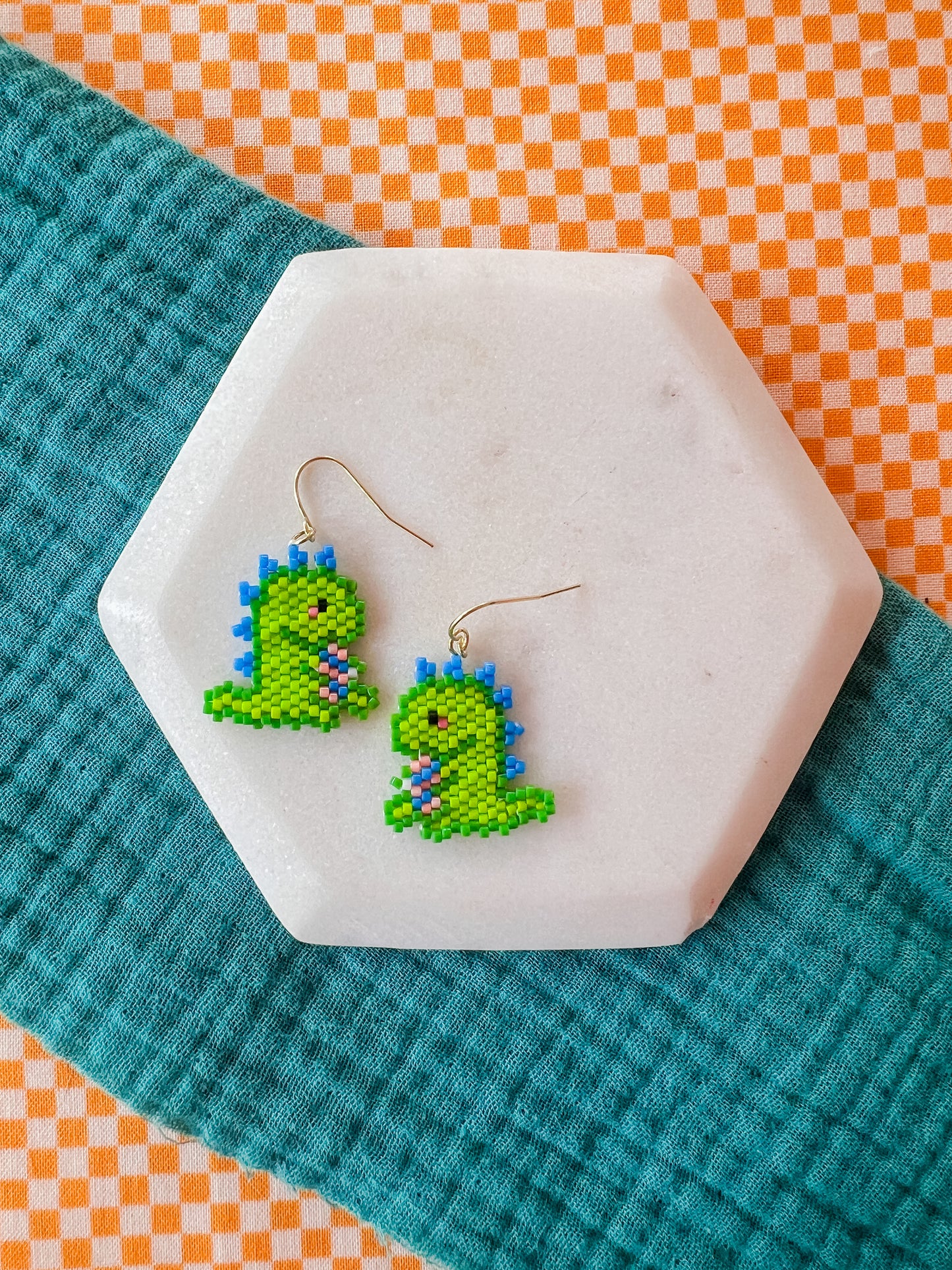 Delaney the Dino | Beaded Earrings