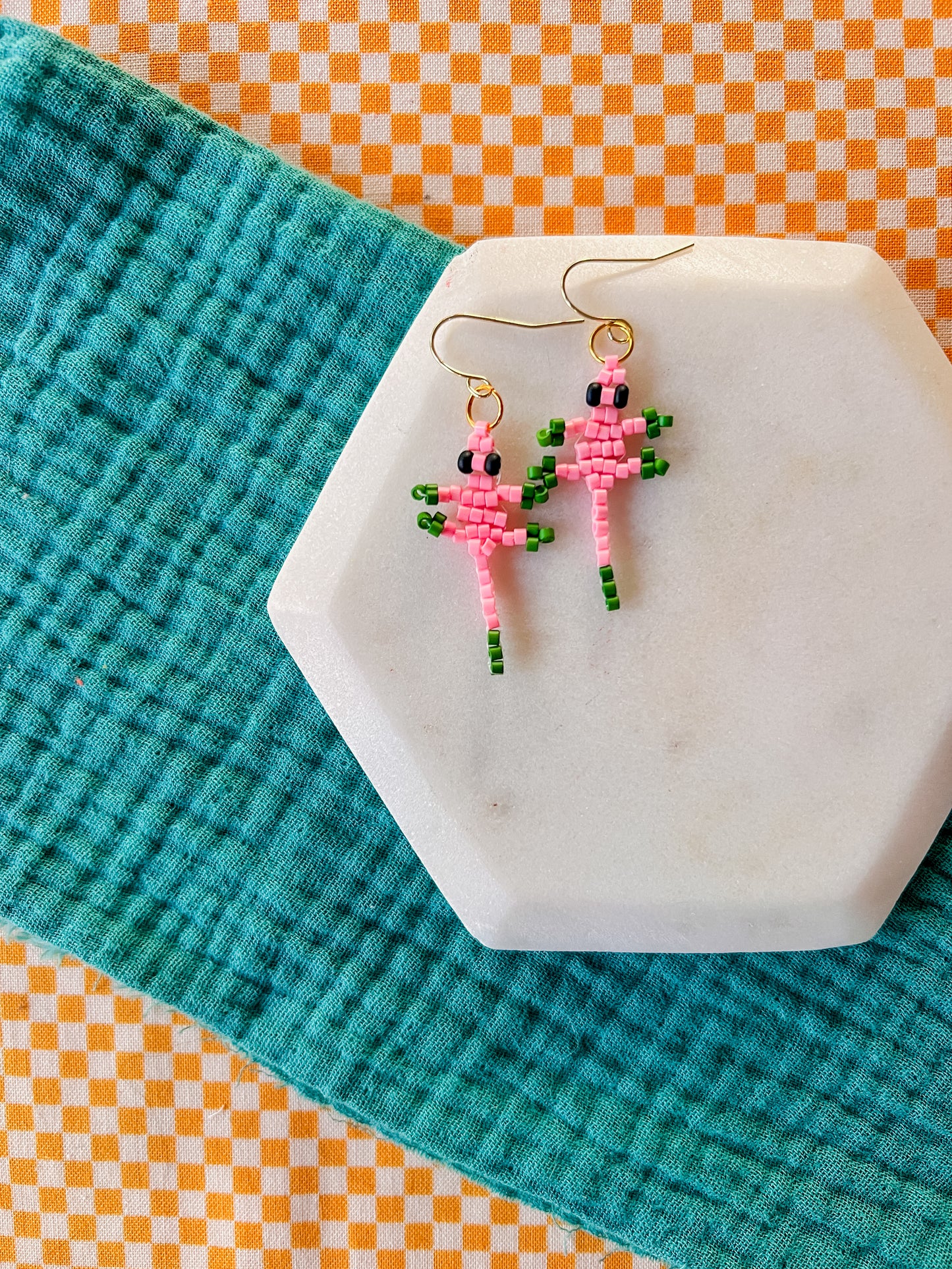Lizzy Lizard Earrings | Hand Beaded Earrings