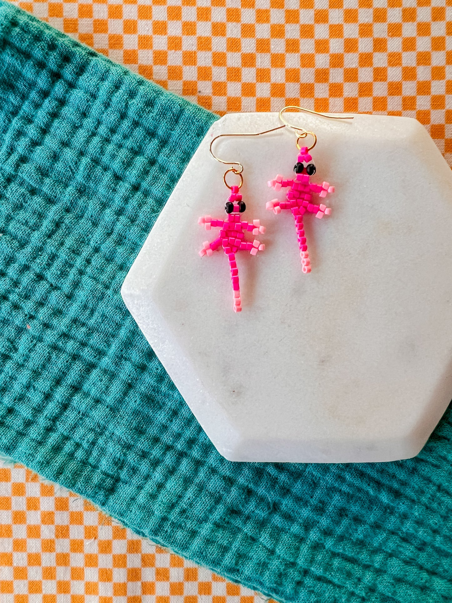 Lizzy Lizard Earrings | Hand Beaded Earrings