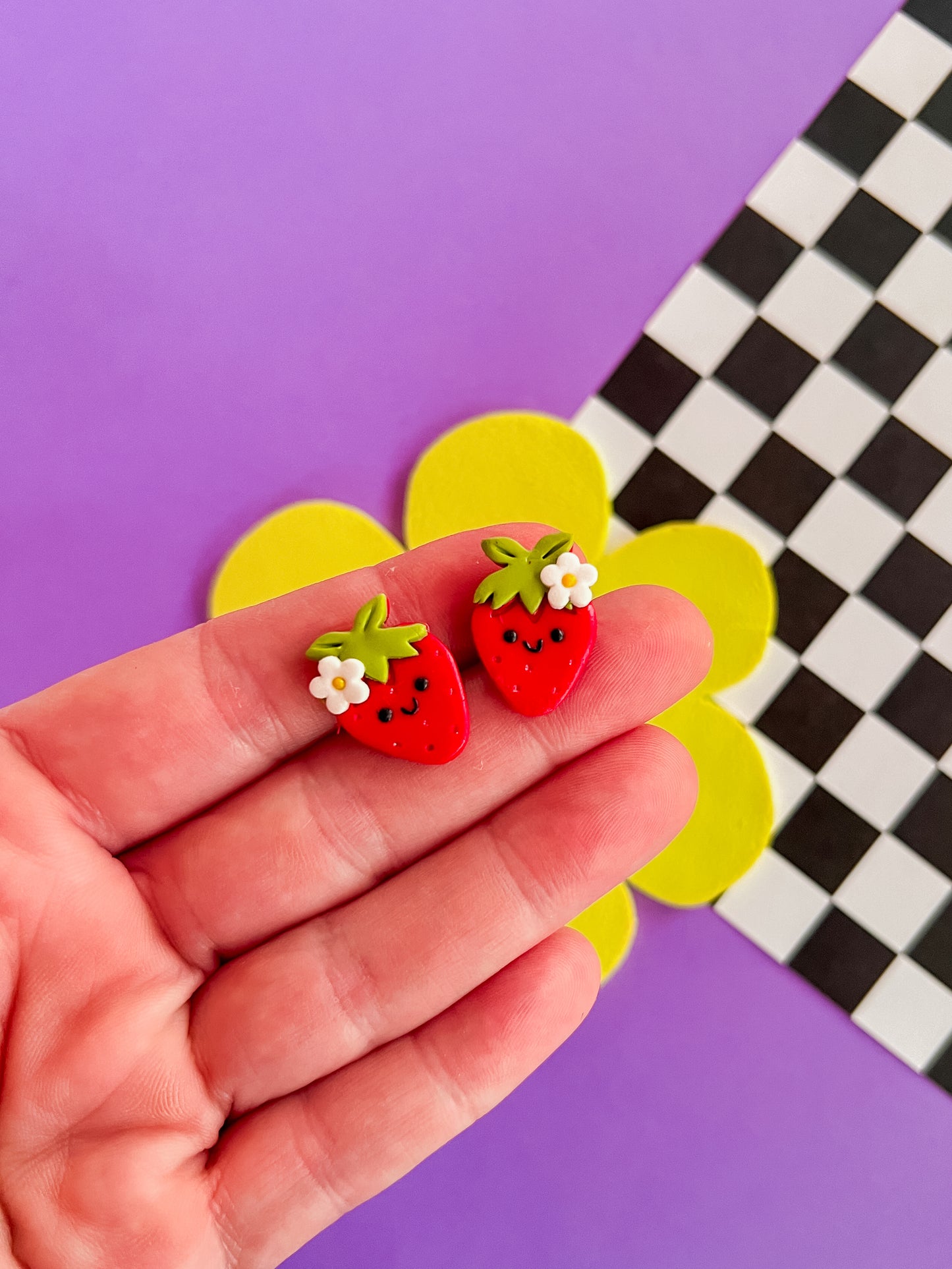 Sammie | Strawberry Polymer Clay Earrings