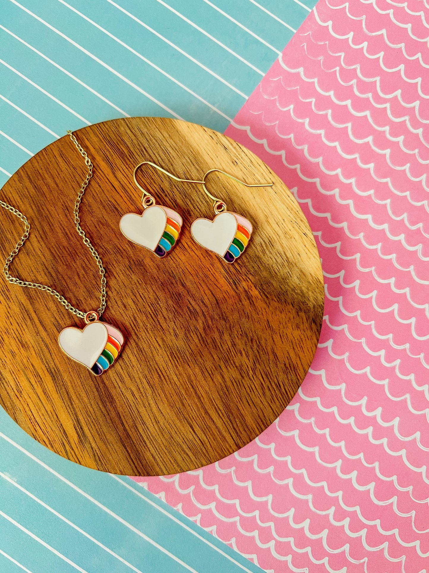 Riley Heart Necklace and Earrings