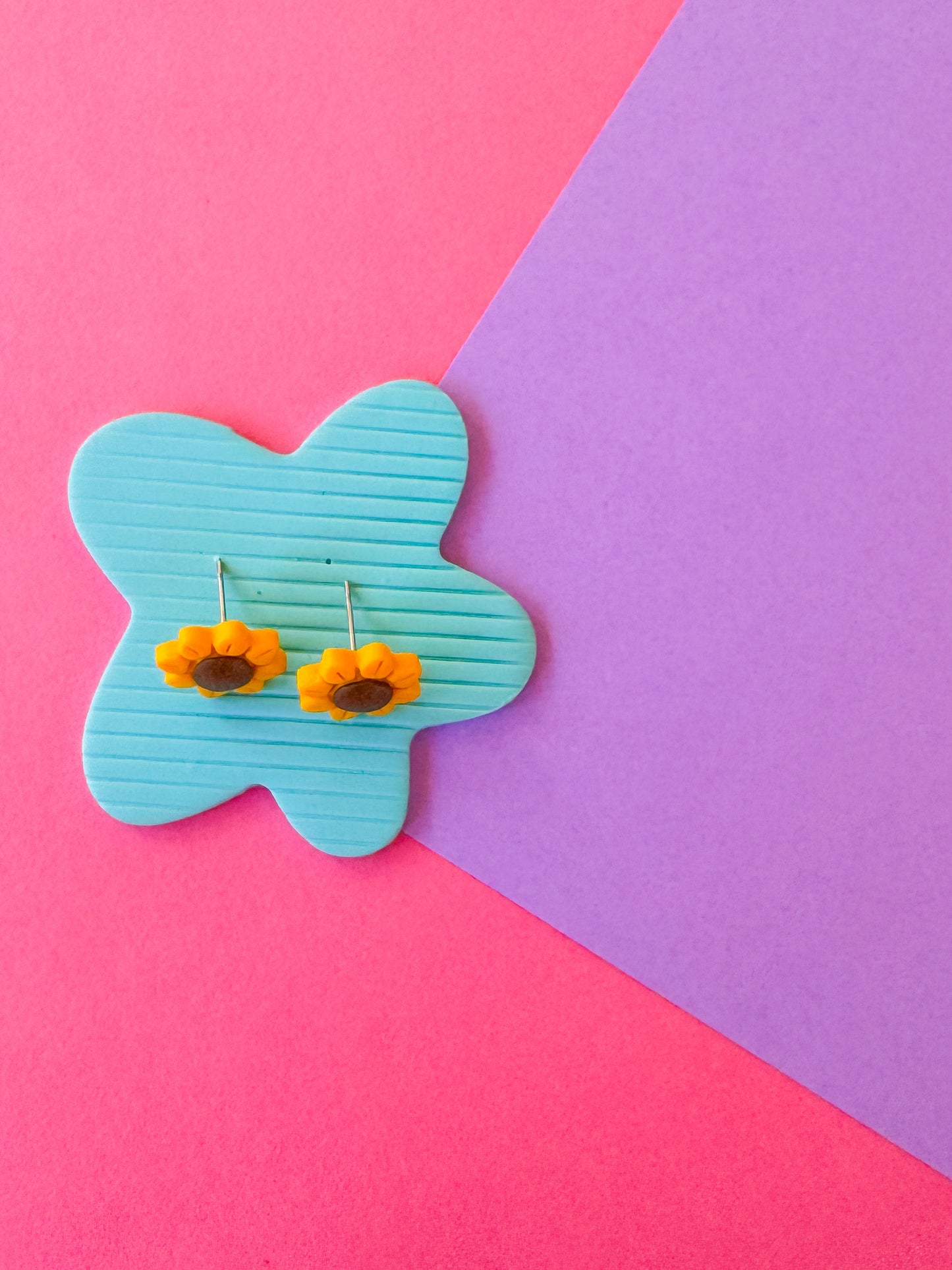 Sunflower Studs | Clay Earrings
