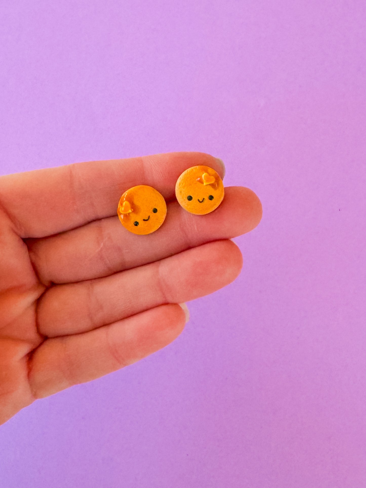 Pancake Studs | Clay Earrings