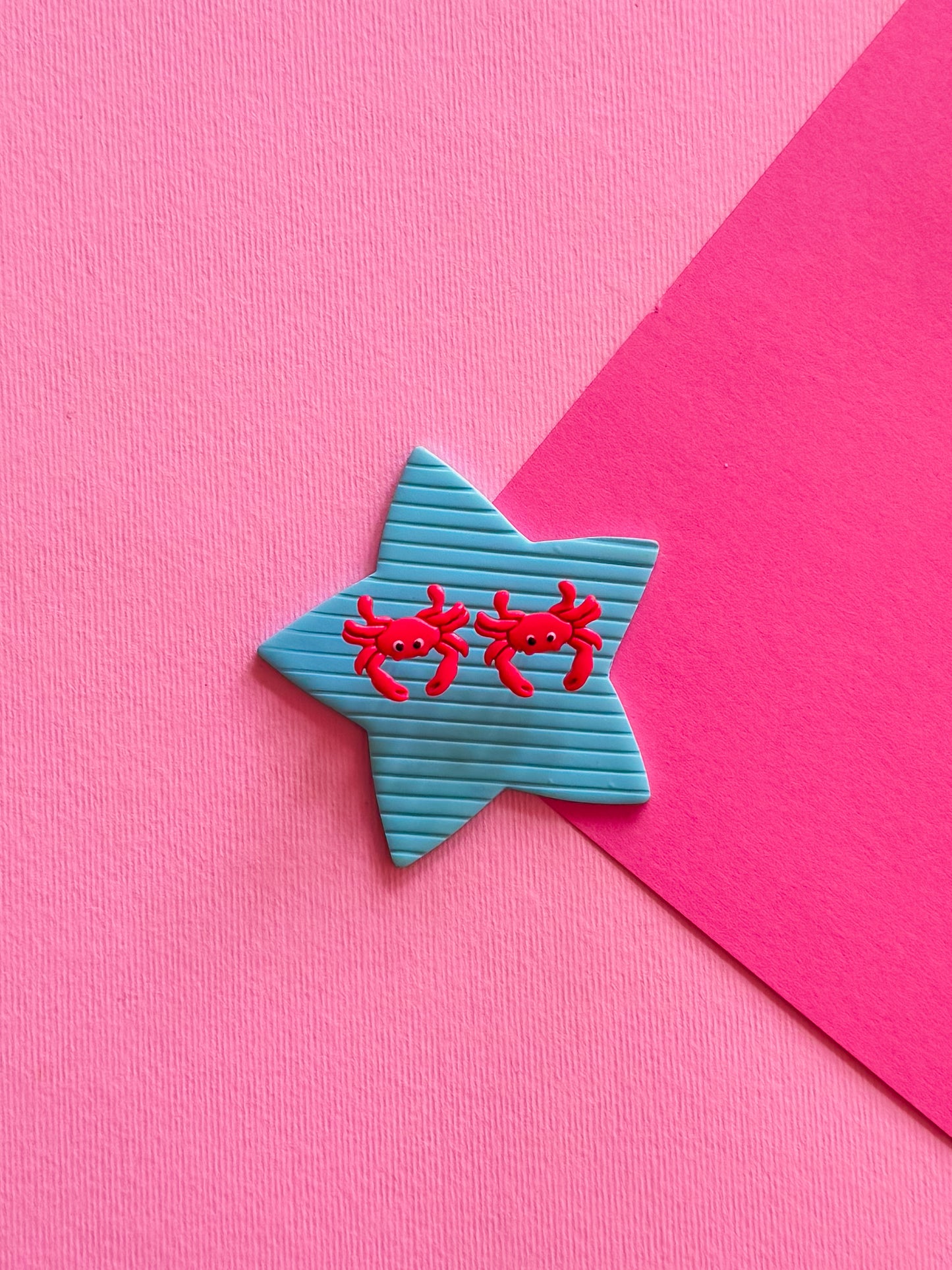 Crab Stud Earrings | Clay Earrings