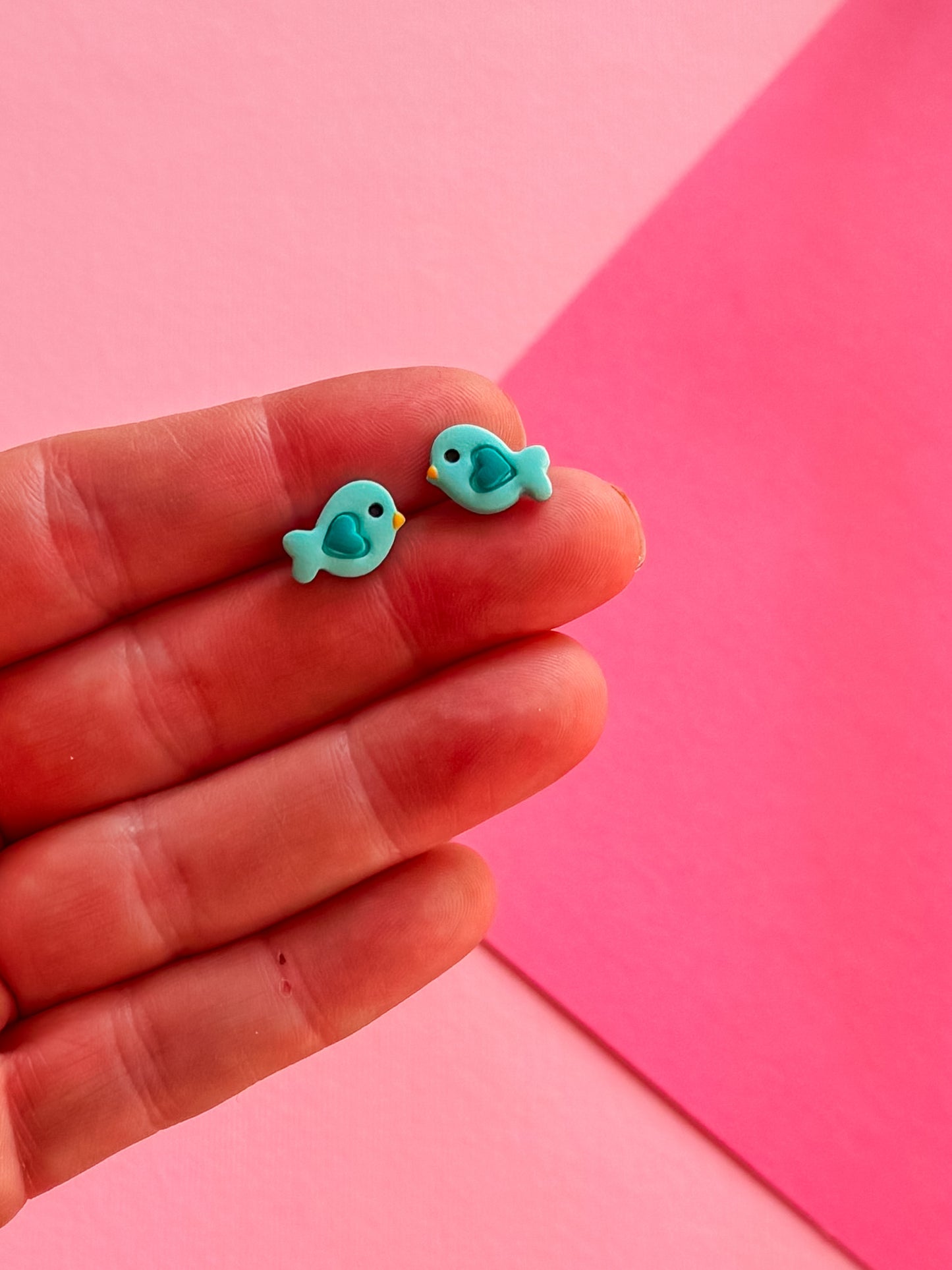 Bird Stud Earrings | Clay Earrings