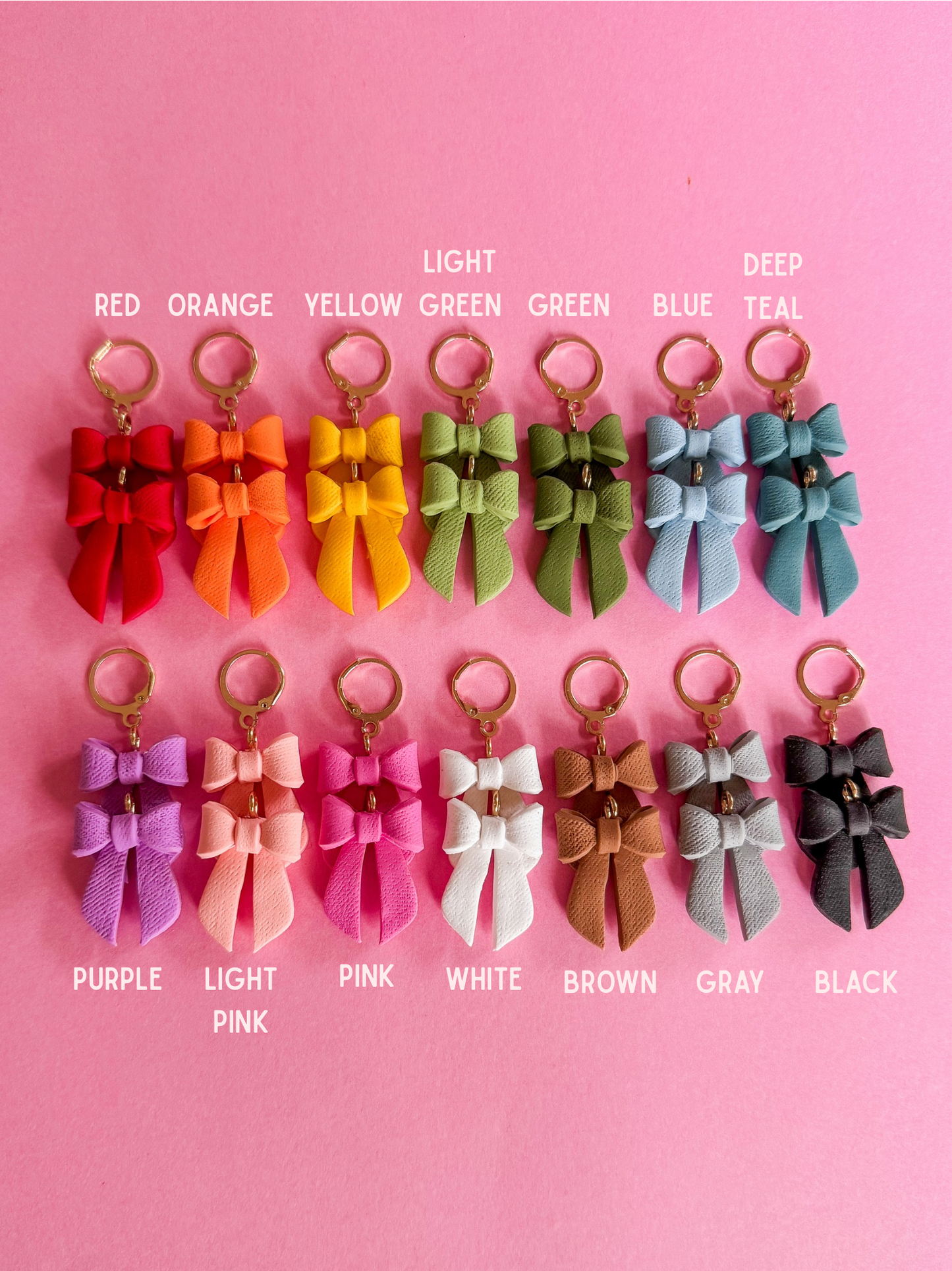 Billie Bow Earrings | Polymer Clay Earrings