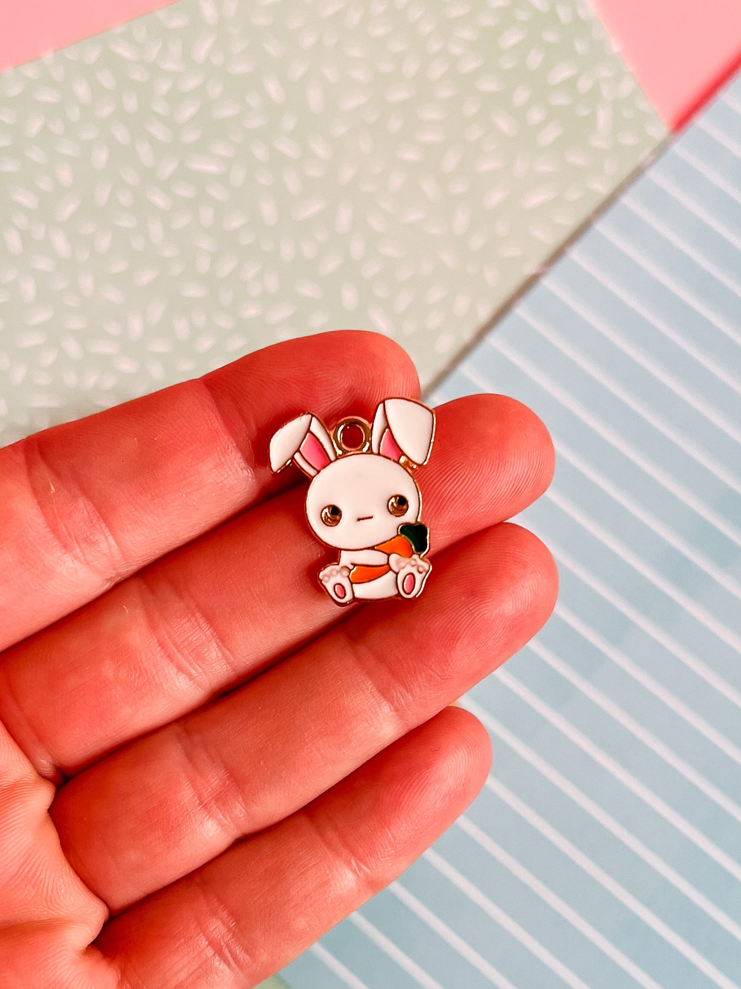 Cotton the Bunny Necklace and Earrings