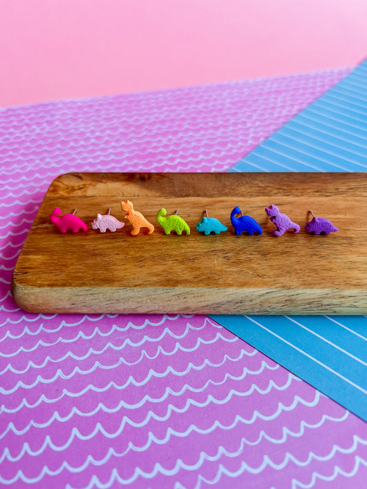 Dino Studs | Clay Earrings