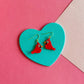 Cindy the Cardinal | Beaded Earrings