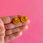 Waffle Stud Earrings | Clay Earrings