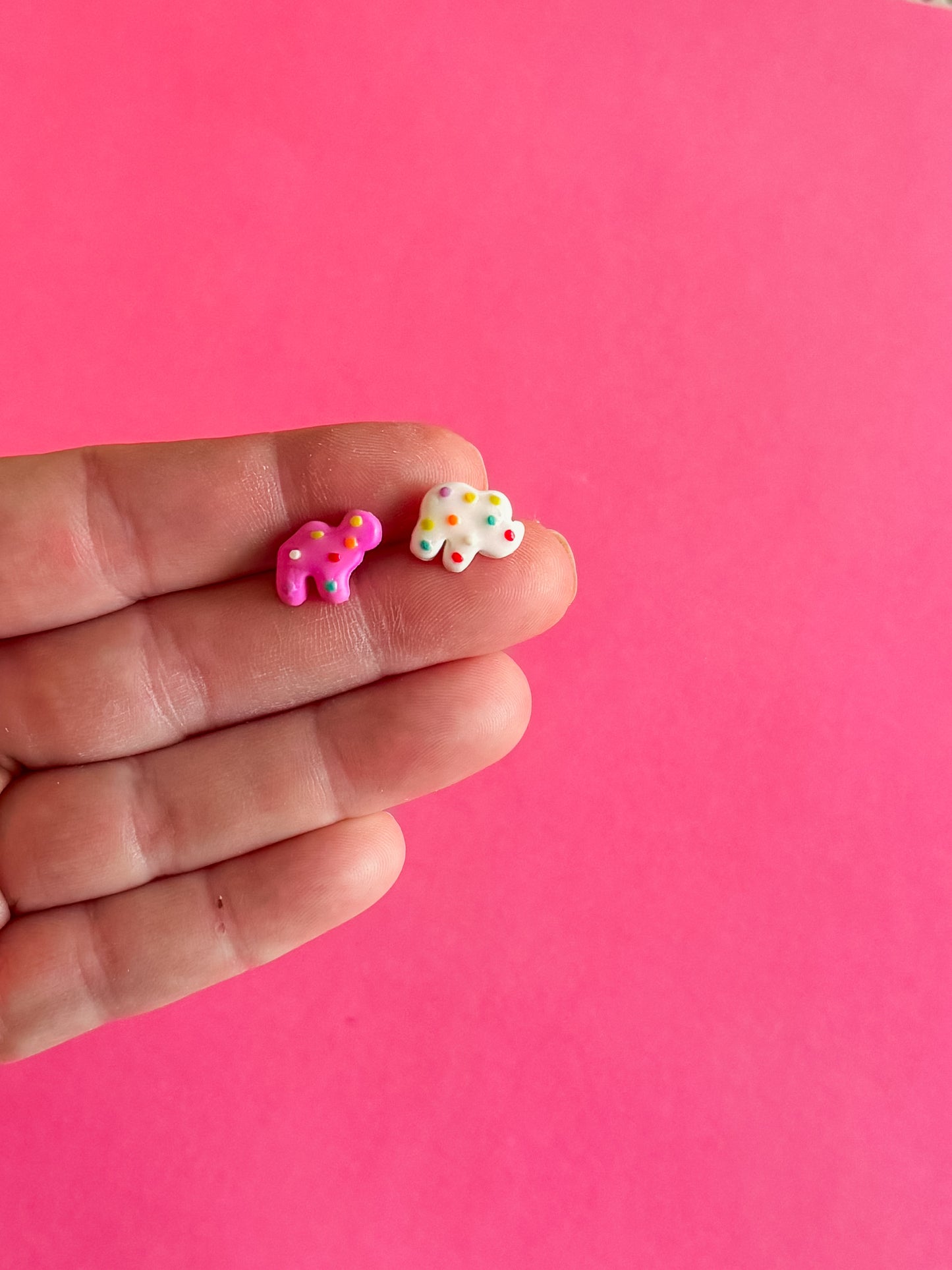 Circus Cookie Stud Earrings | Clay Earrings
