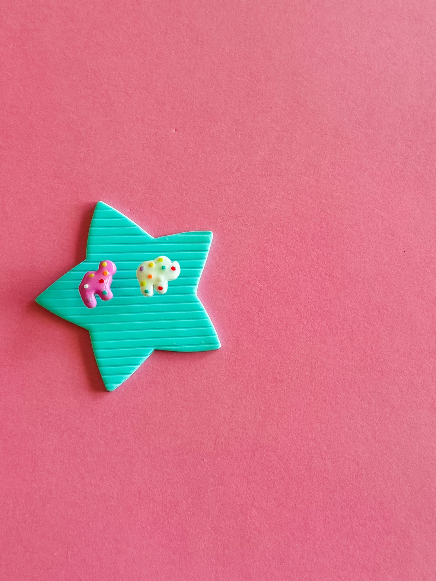 Circus Cookie Stud Earrings | Clay Earrings